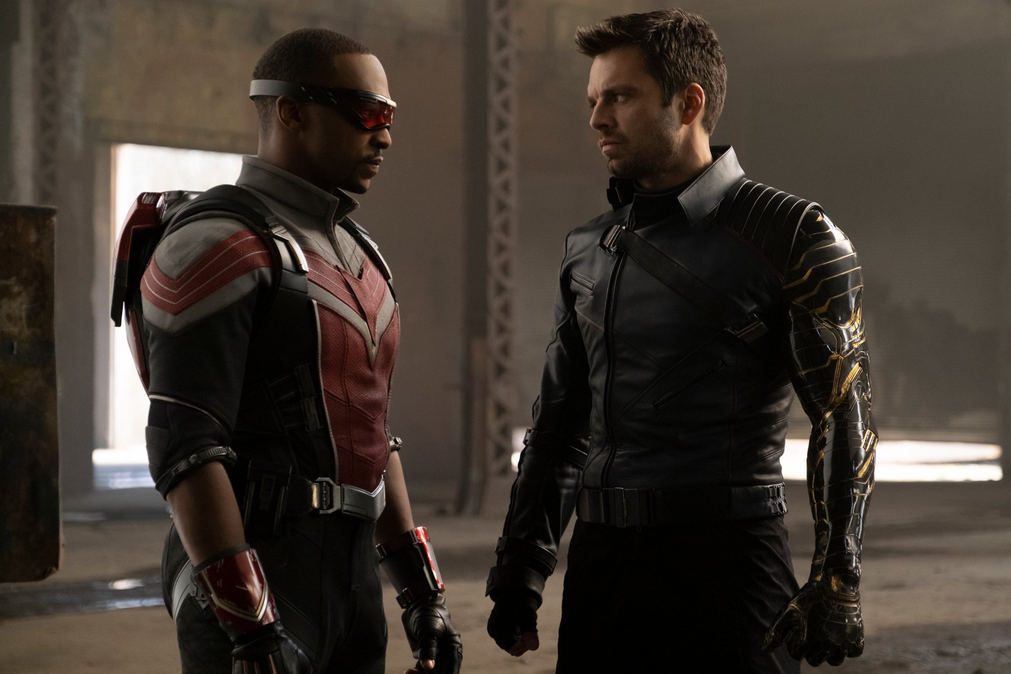 Sam Wilson and Bucky Barnes in Costume HD Wallpaper