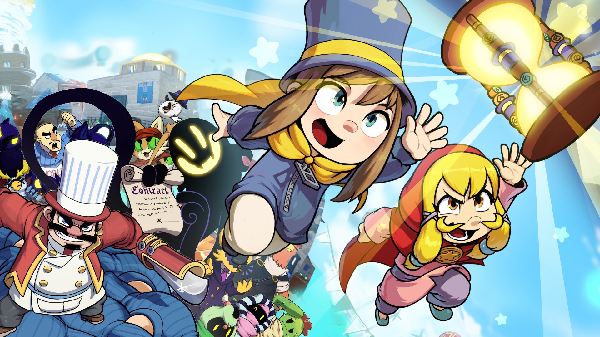A Hat in Time characters with hourglass HD Wallpaper