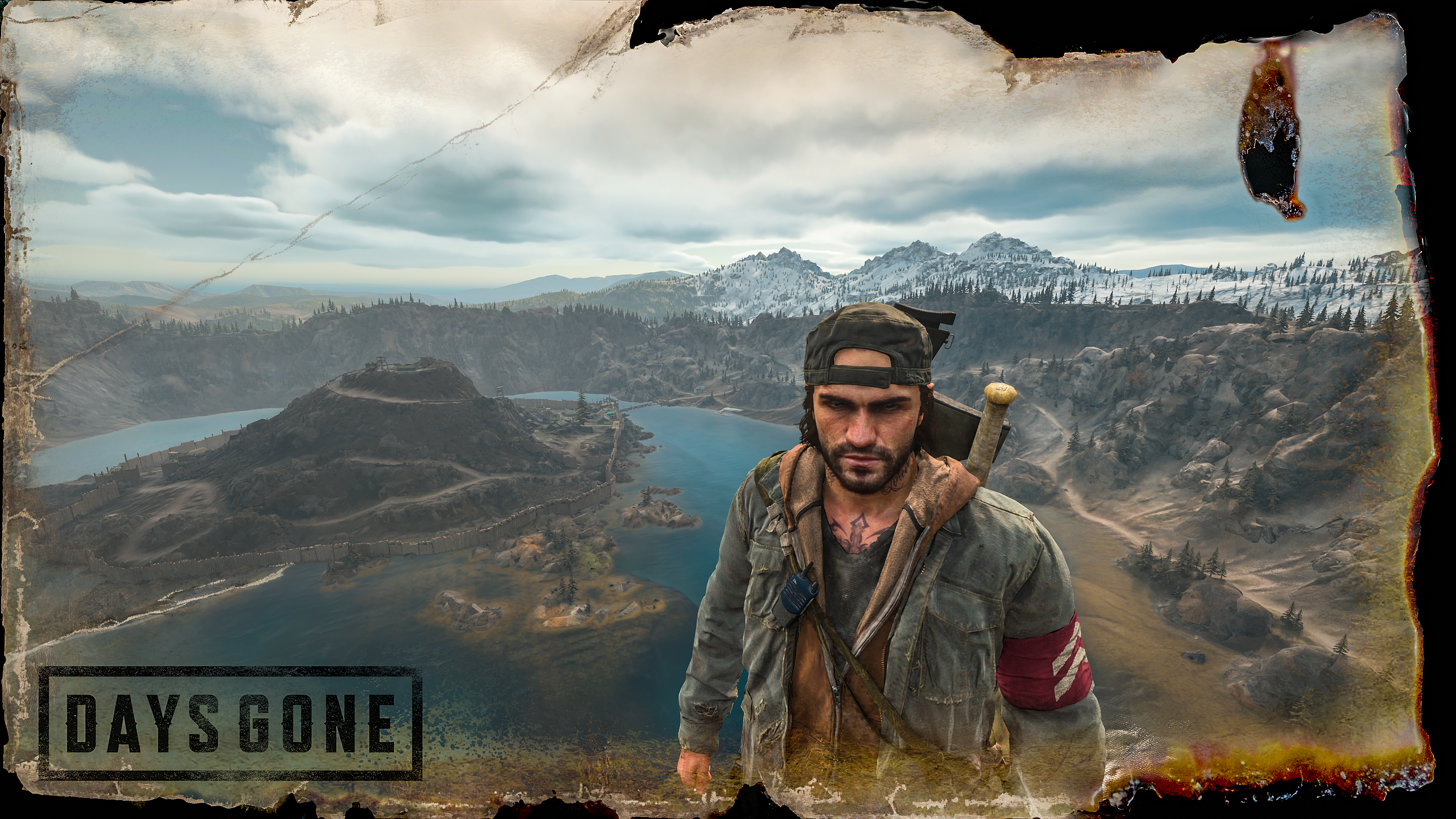 Days Gone 4K: Deacon St. John overlooking a lake HD Wallpaper
