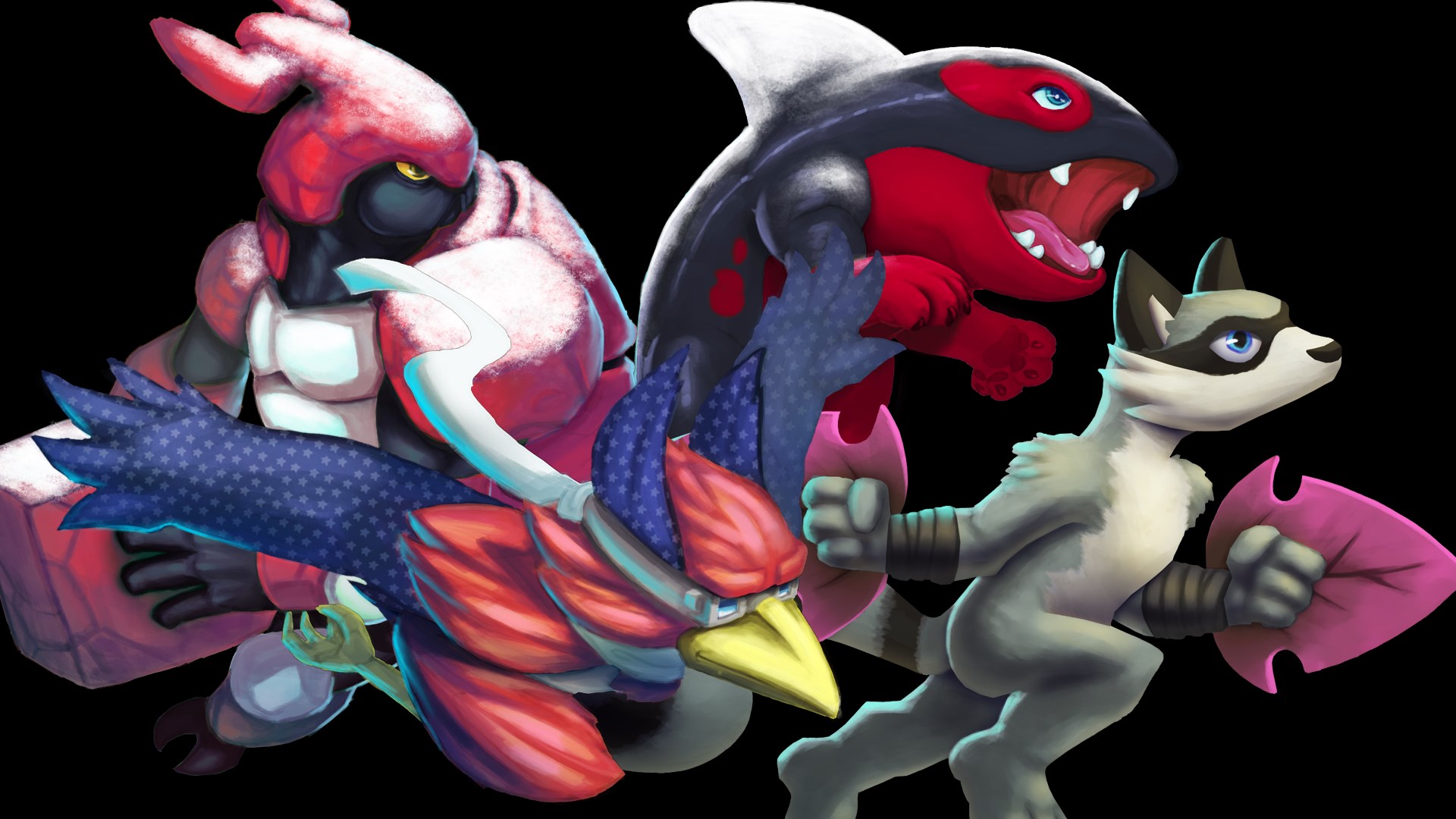 Rivals of Aether characters in action HD Wallpaper
