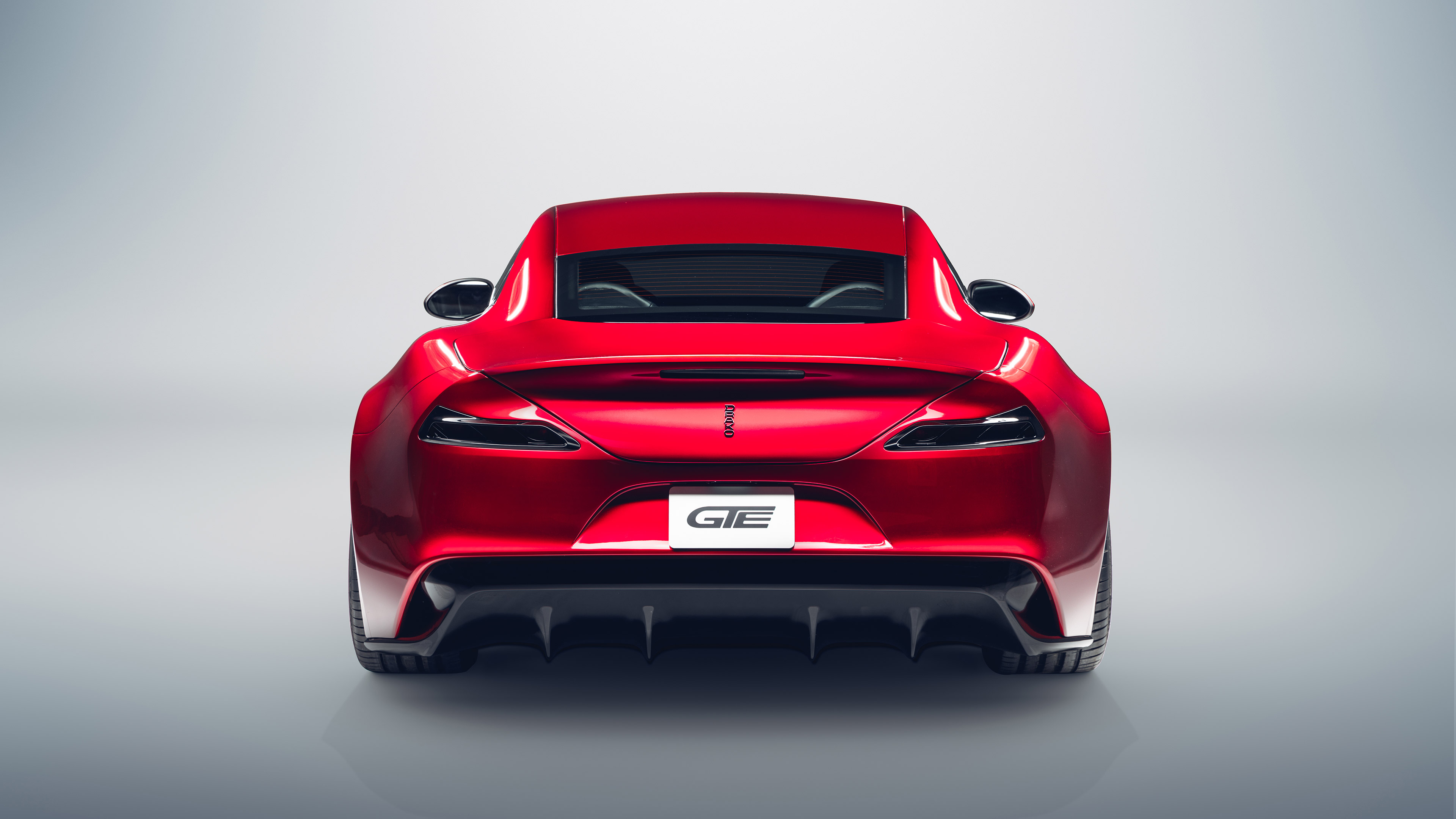 Red Drako GTE (2020) rear view HD Wallpaper