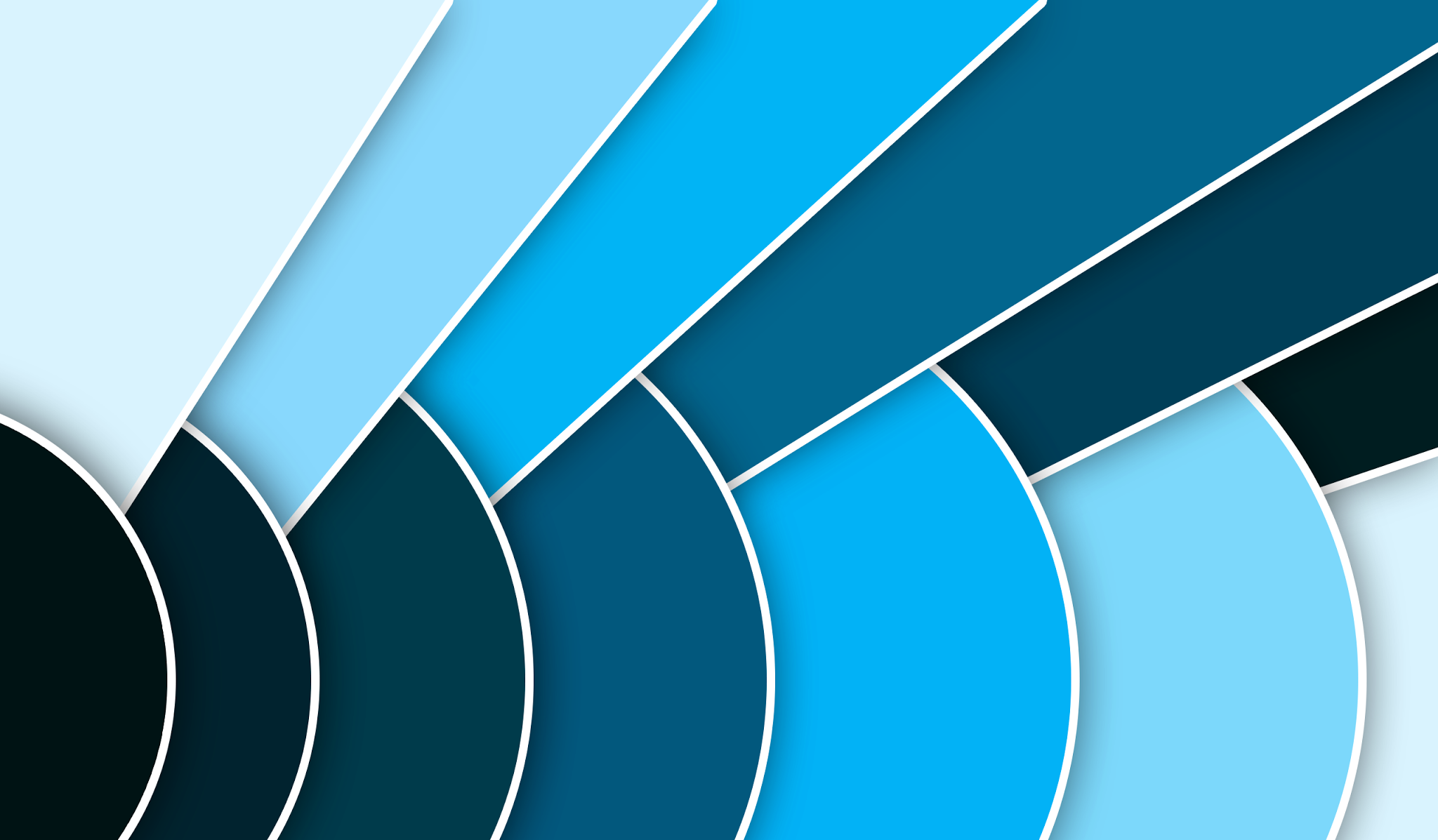 Abstract blue and white geometric shapes HD Wallpaper