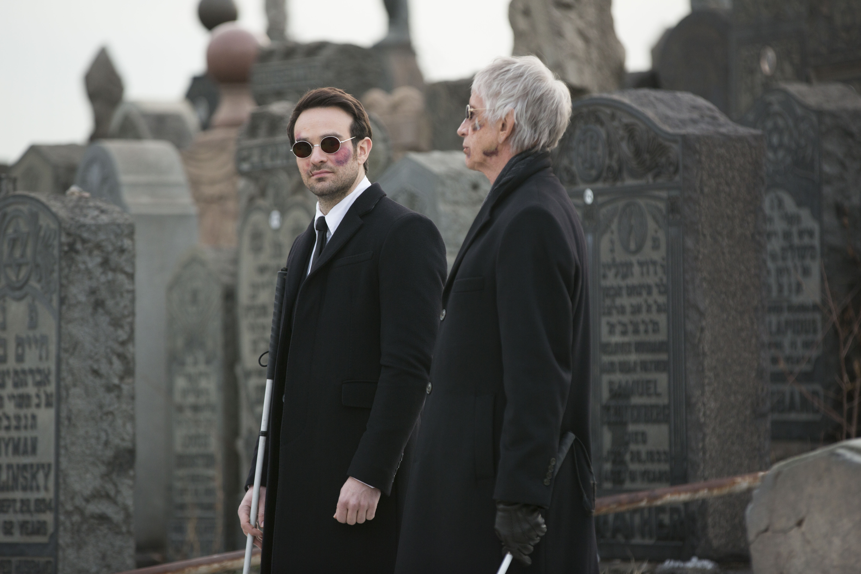 Matt Murdock and Stick in a Cemetery HD Wallpaper