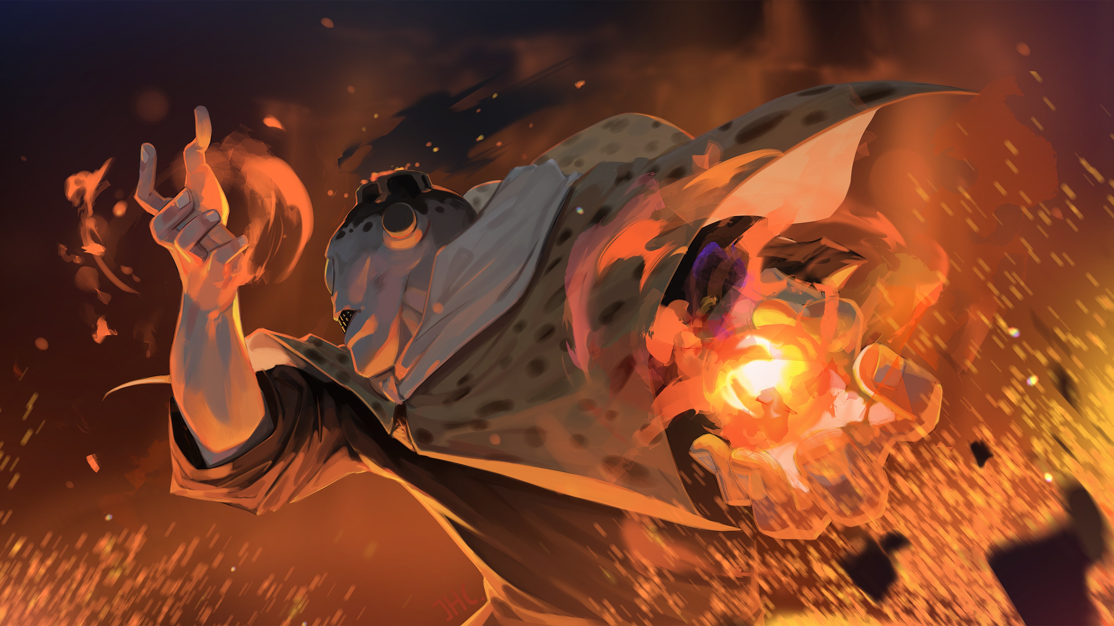 Jogo from Jujutsu Kaisen using fire HD Wallpaper