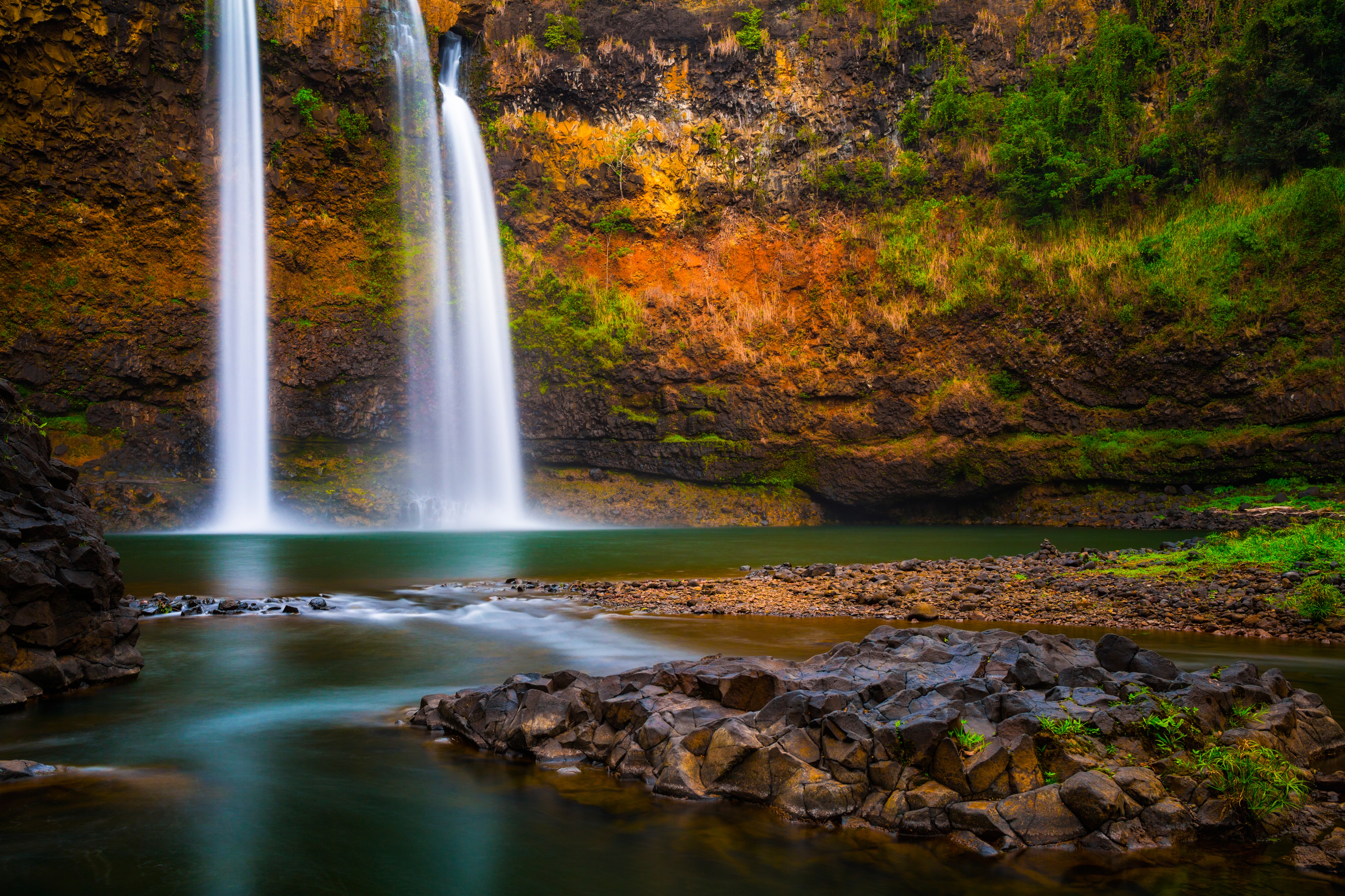 Wailua Falls, Hawaii 4K HD Wallpaper