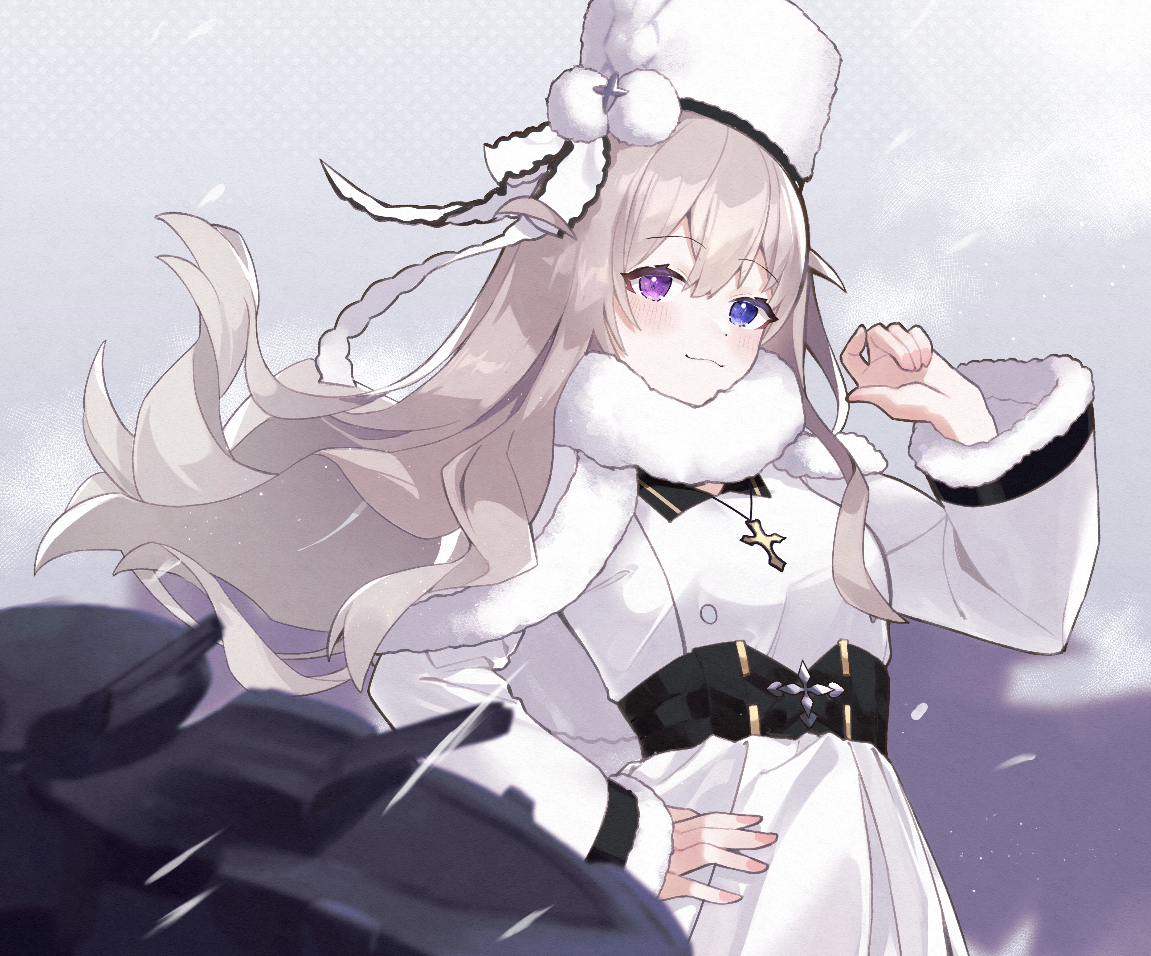 Murmansk (Azur Lane) in winter attire HD Wallpaper