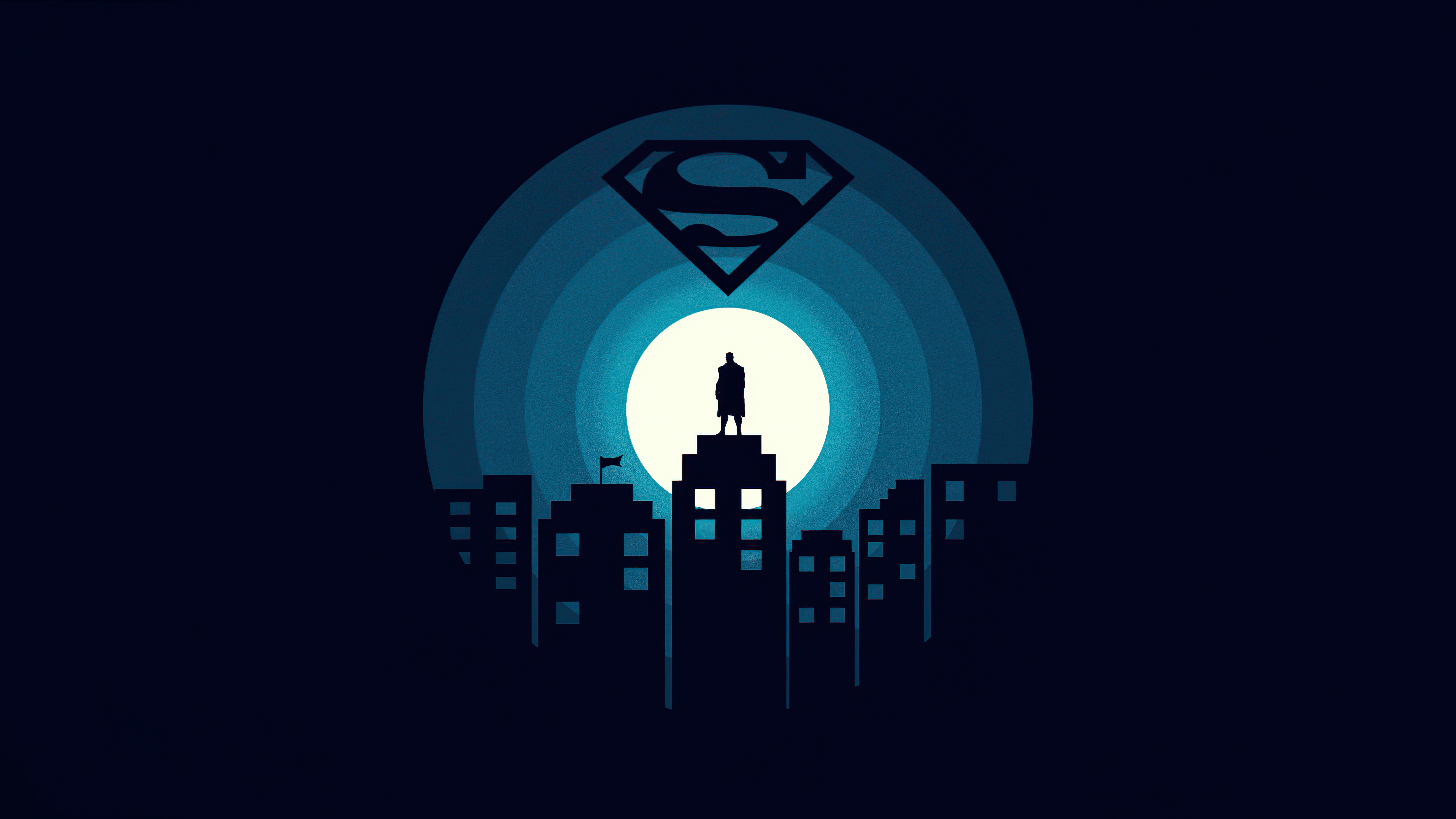 Superman 4K DC Comics Cityscape HD Wallpaper