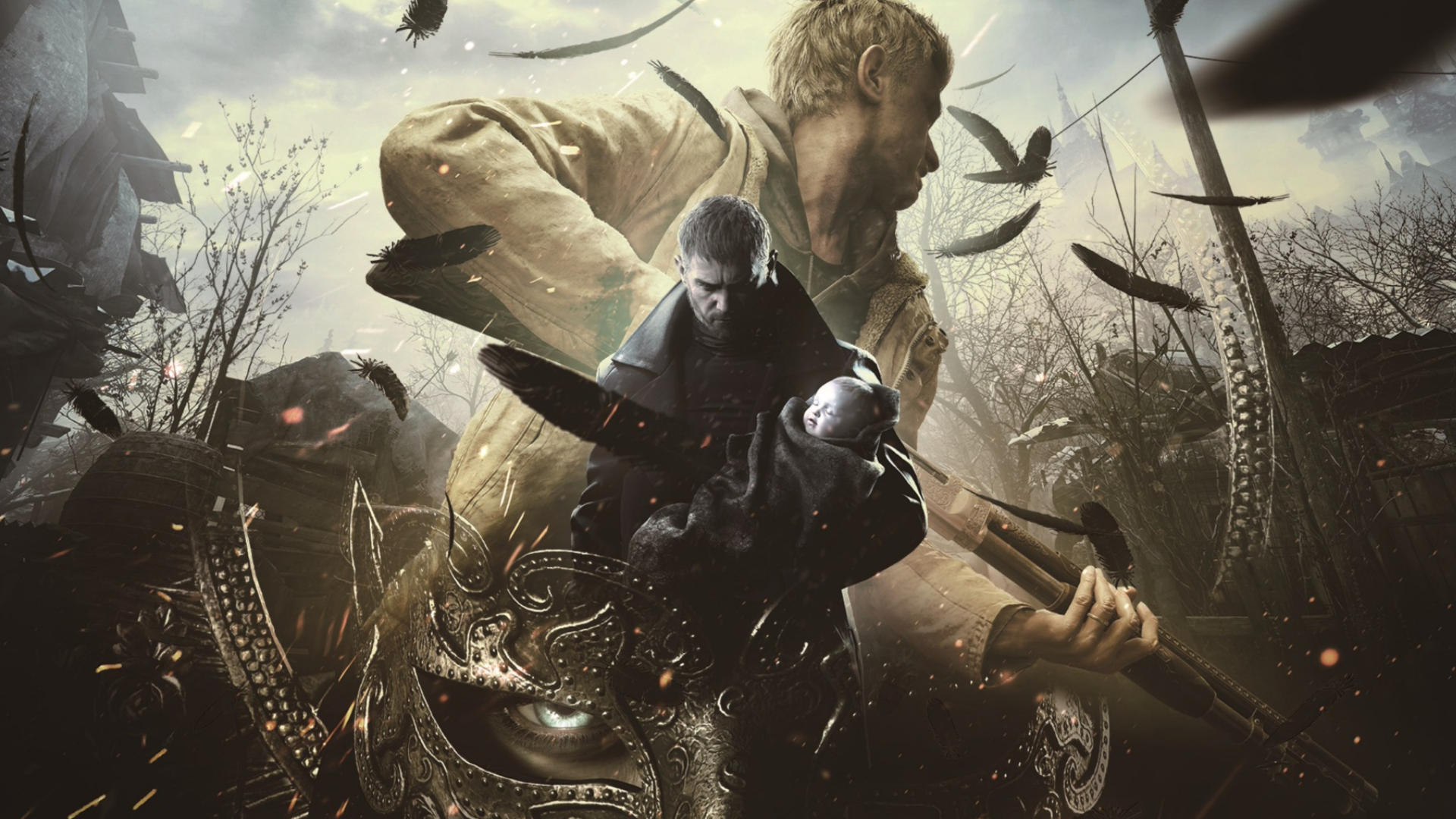 Resident Evil Village: Ethan and Rosemary Winters HD Wallpaper