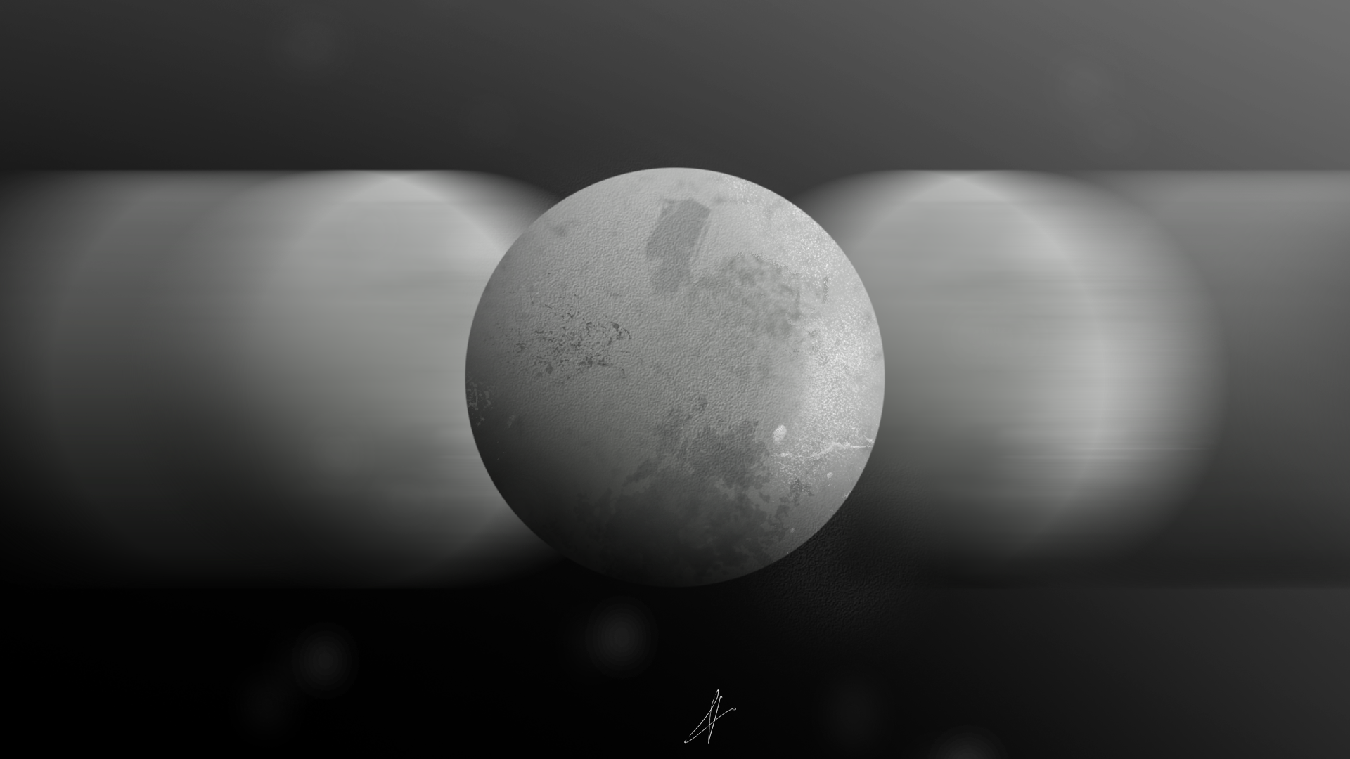Artistic Moon with blurred moons HD Wallpaper