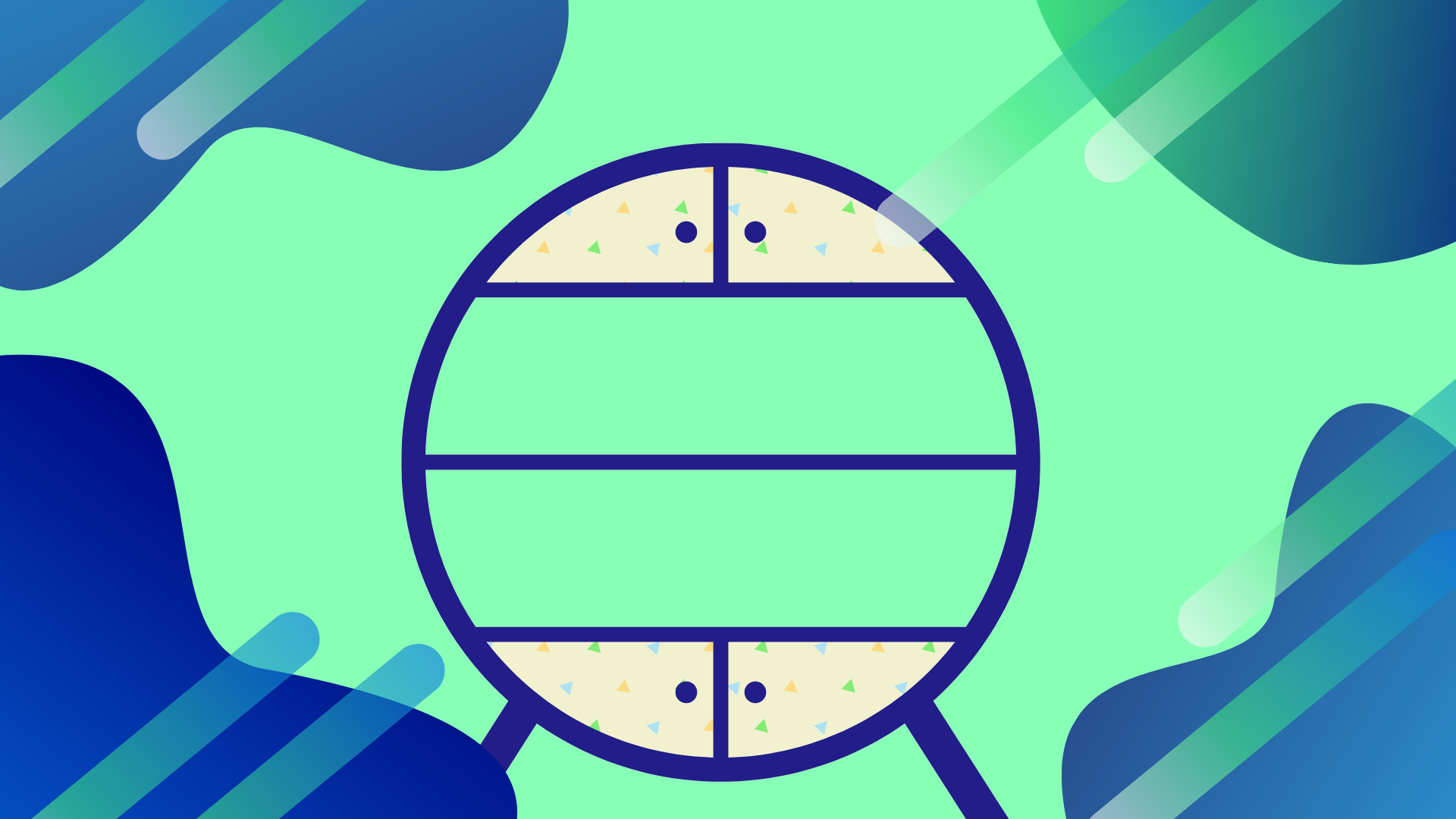 Abstract Geometric Shapes and Orb HD Wallpaper