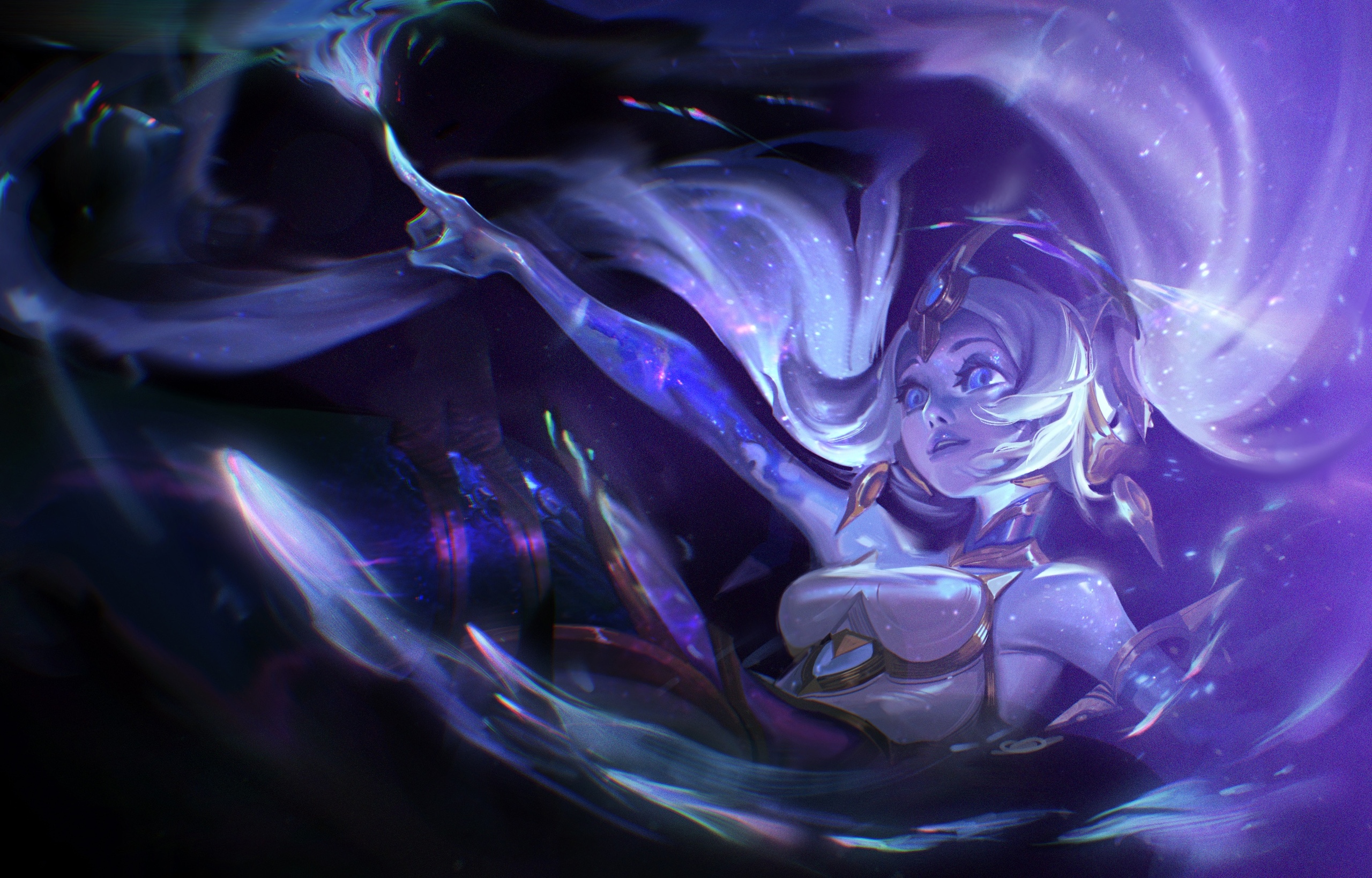 Nami from League of Legends with cosmic energy HD Wallpaper