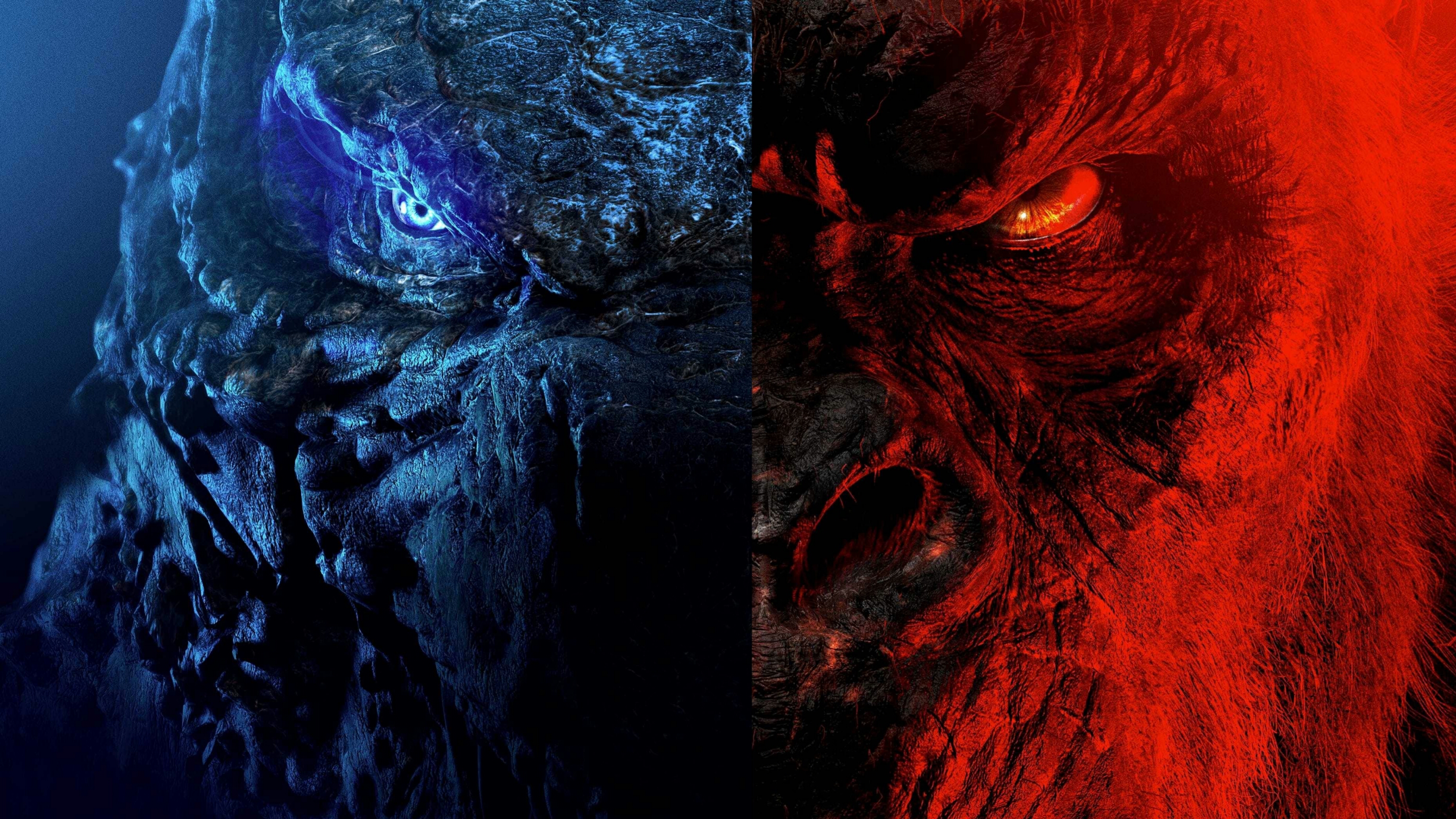 Godzilla and King Kong Face Off HD Wallpaper