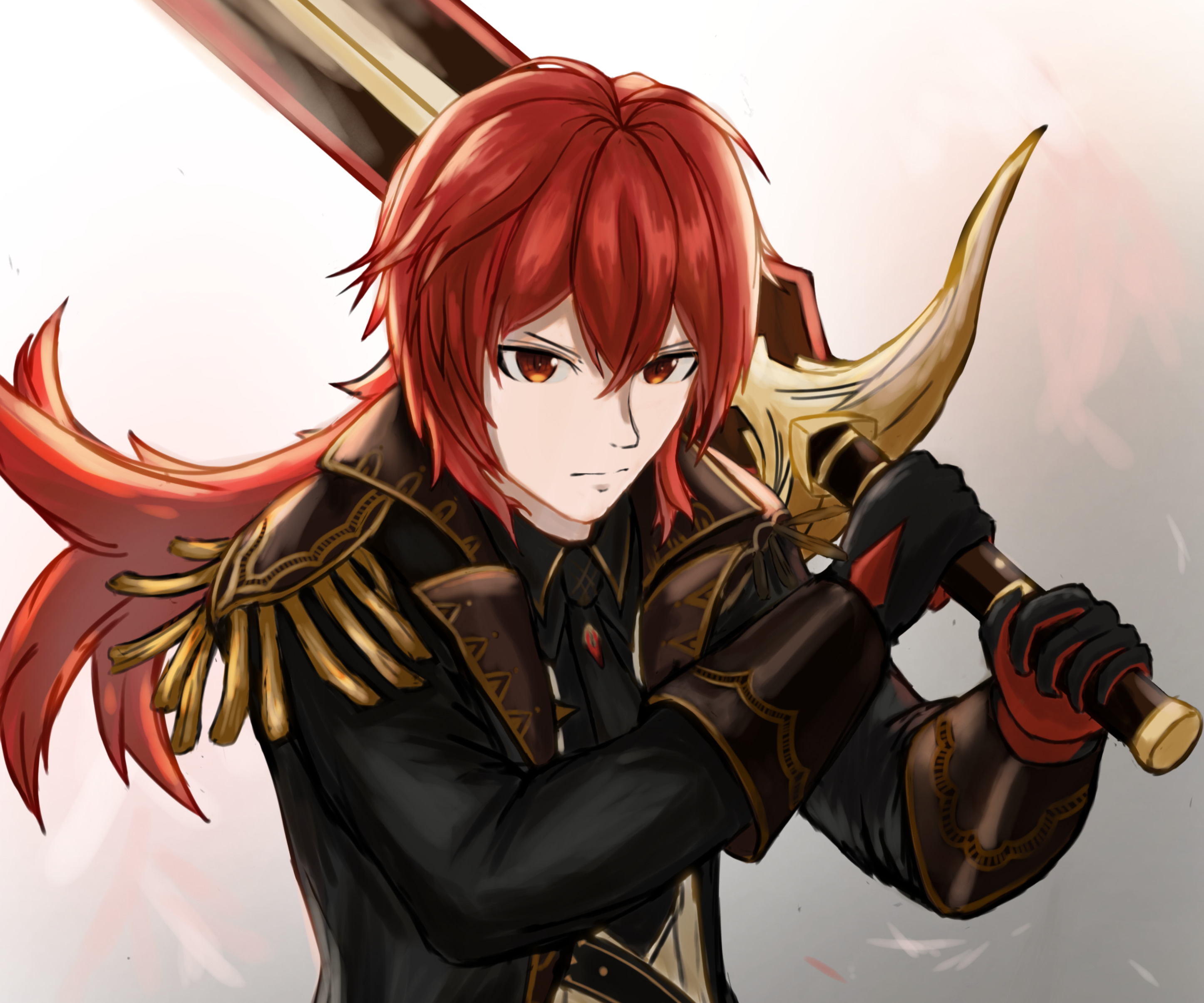 Diluc holding a large sword HD Wallpaper