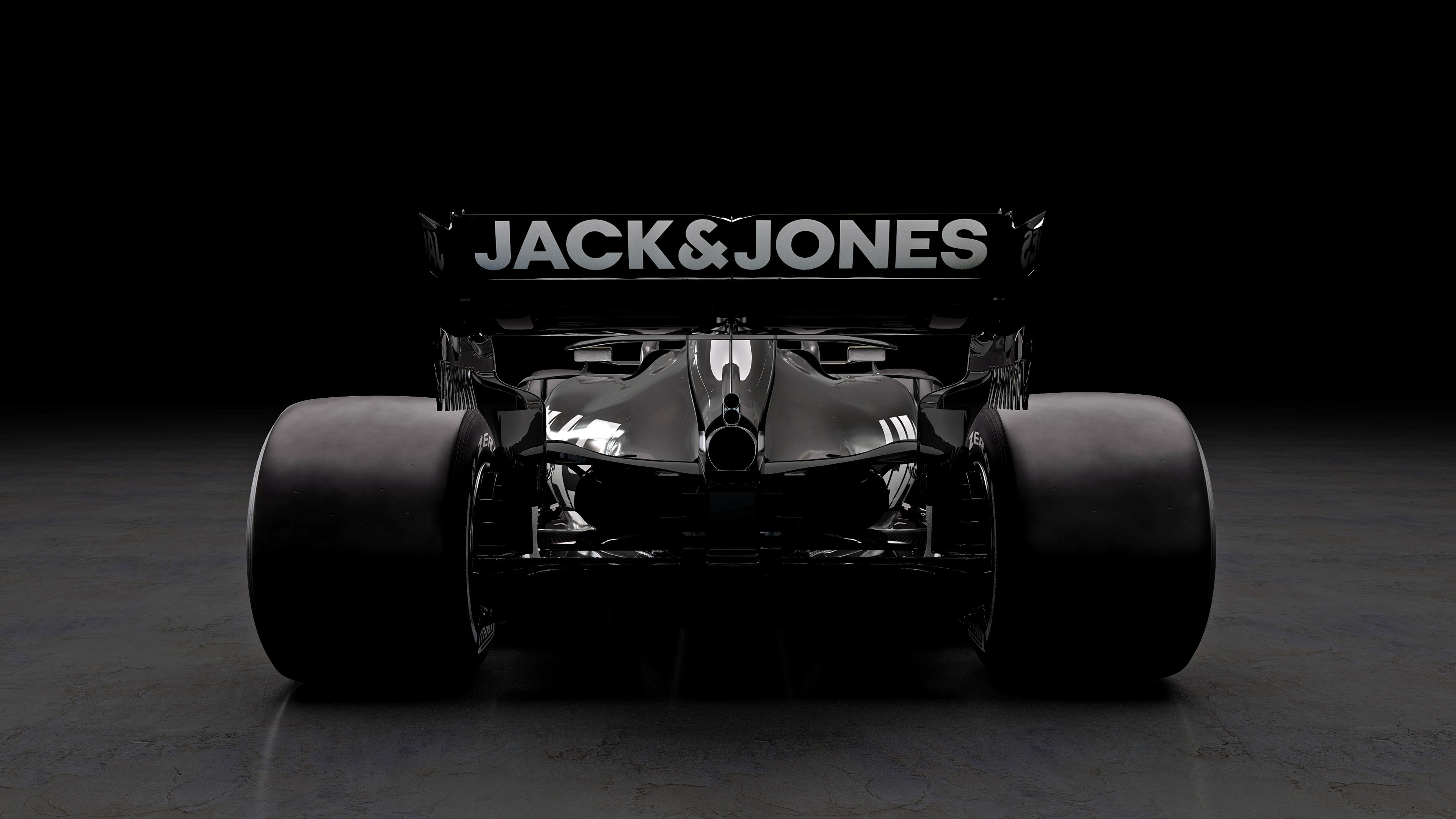 Black Formula 1 Car with JACK&JONES Logo HD Wallpaper