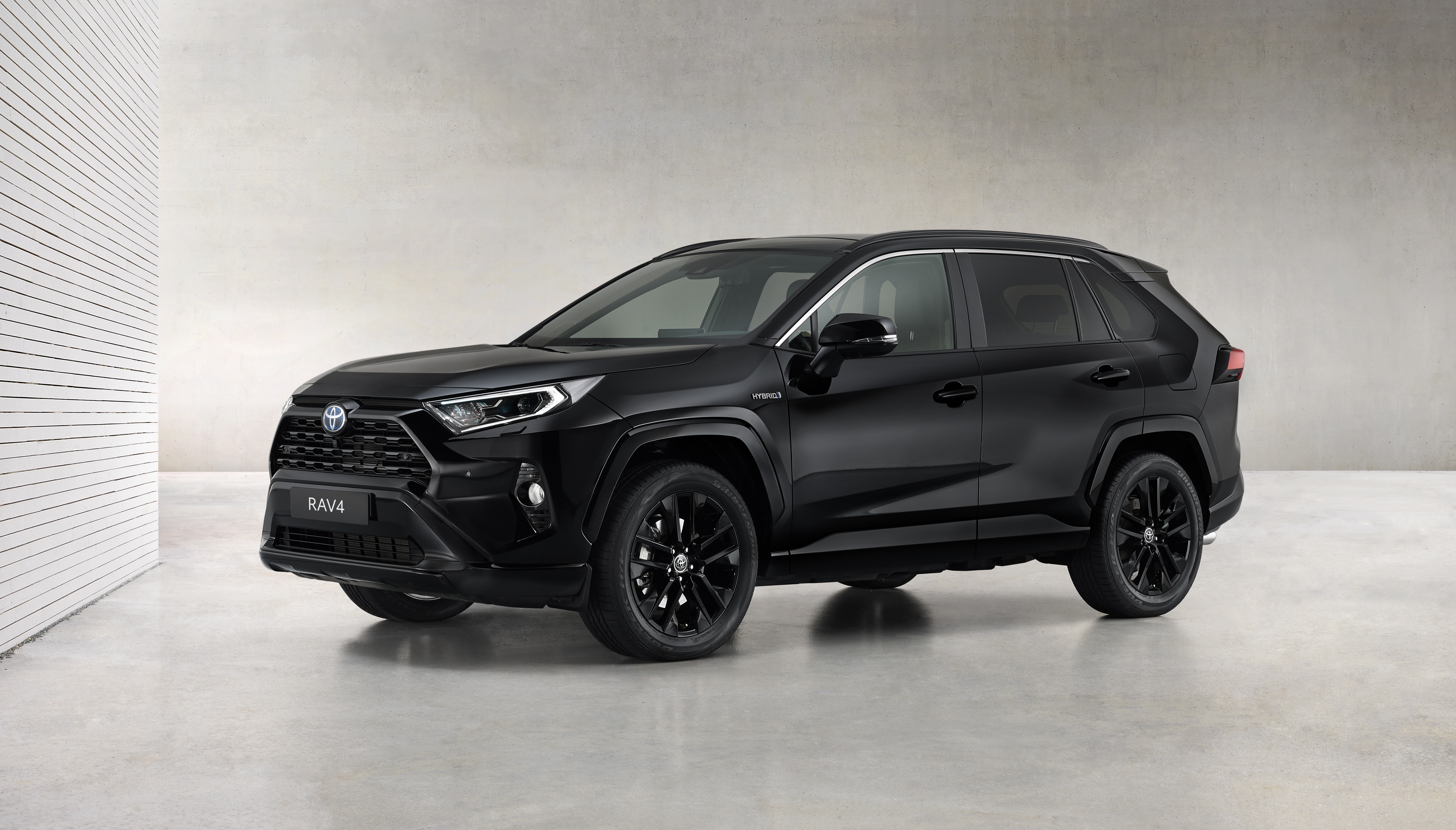 Black Toyota RAV4 Hybrid SUV HD Wallpaper