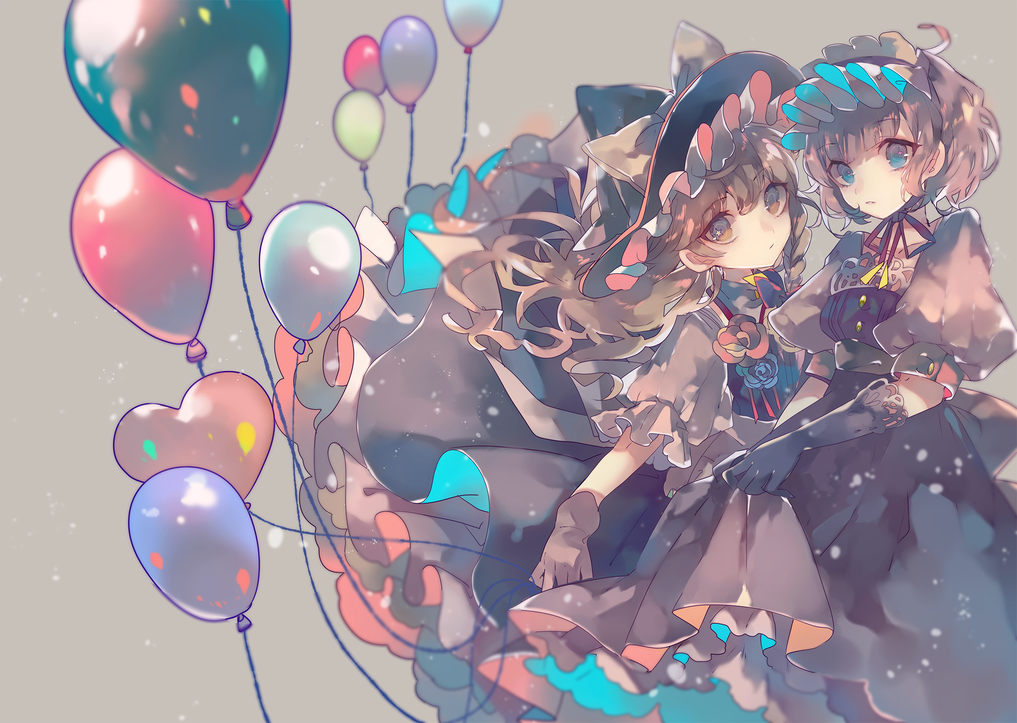Alice Margatroid and Marisa Kirisame in Soft Pastel Style HD Wallpaper