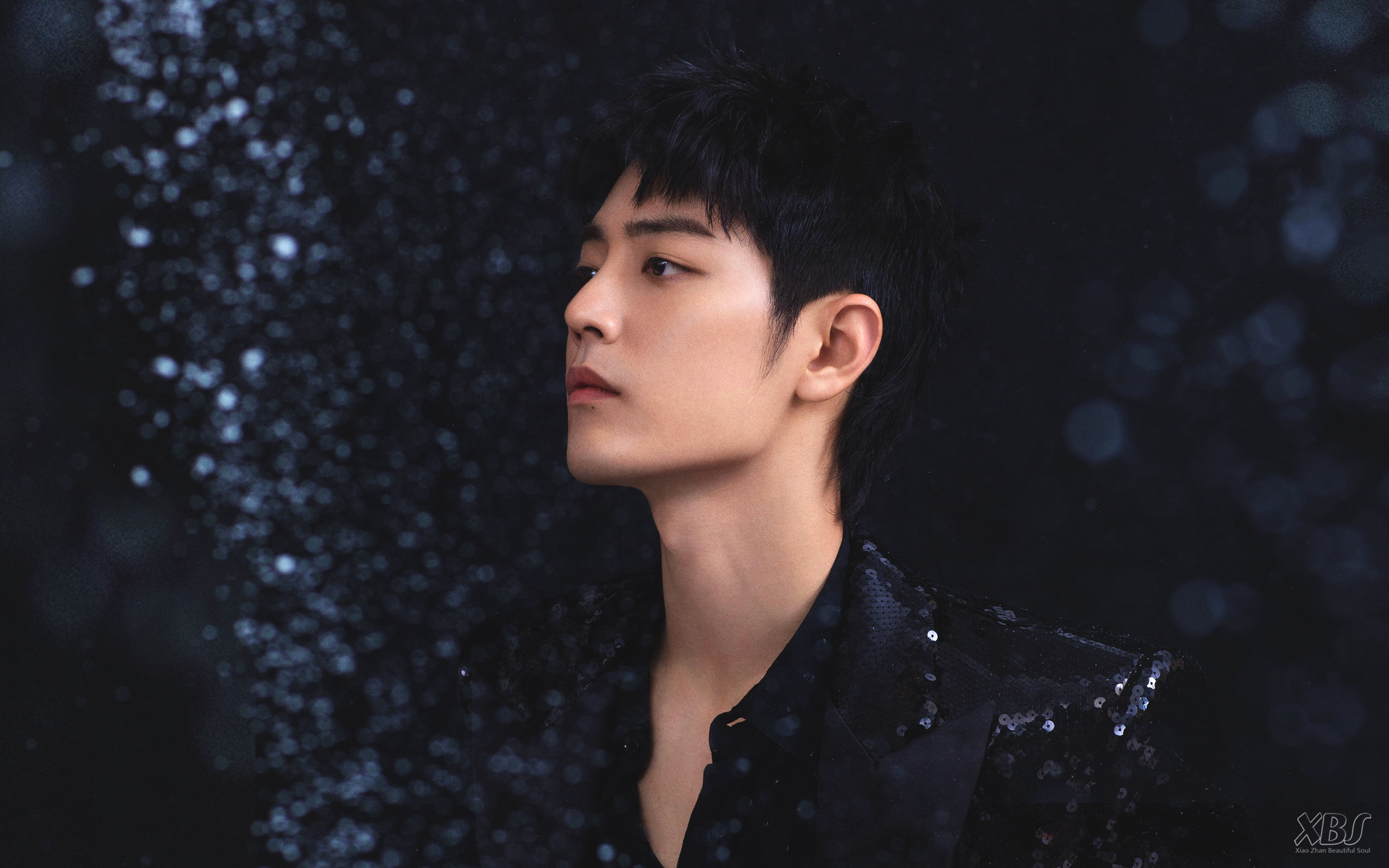 Xiao Zhan in a sequined jacket HD Wallpaper