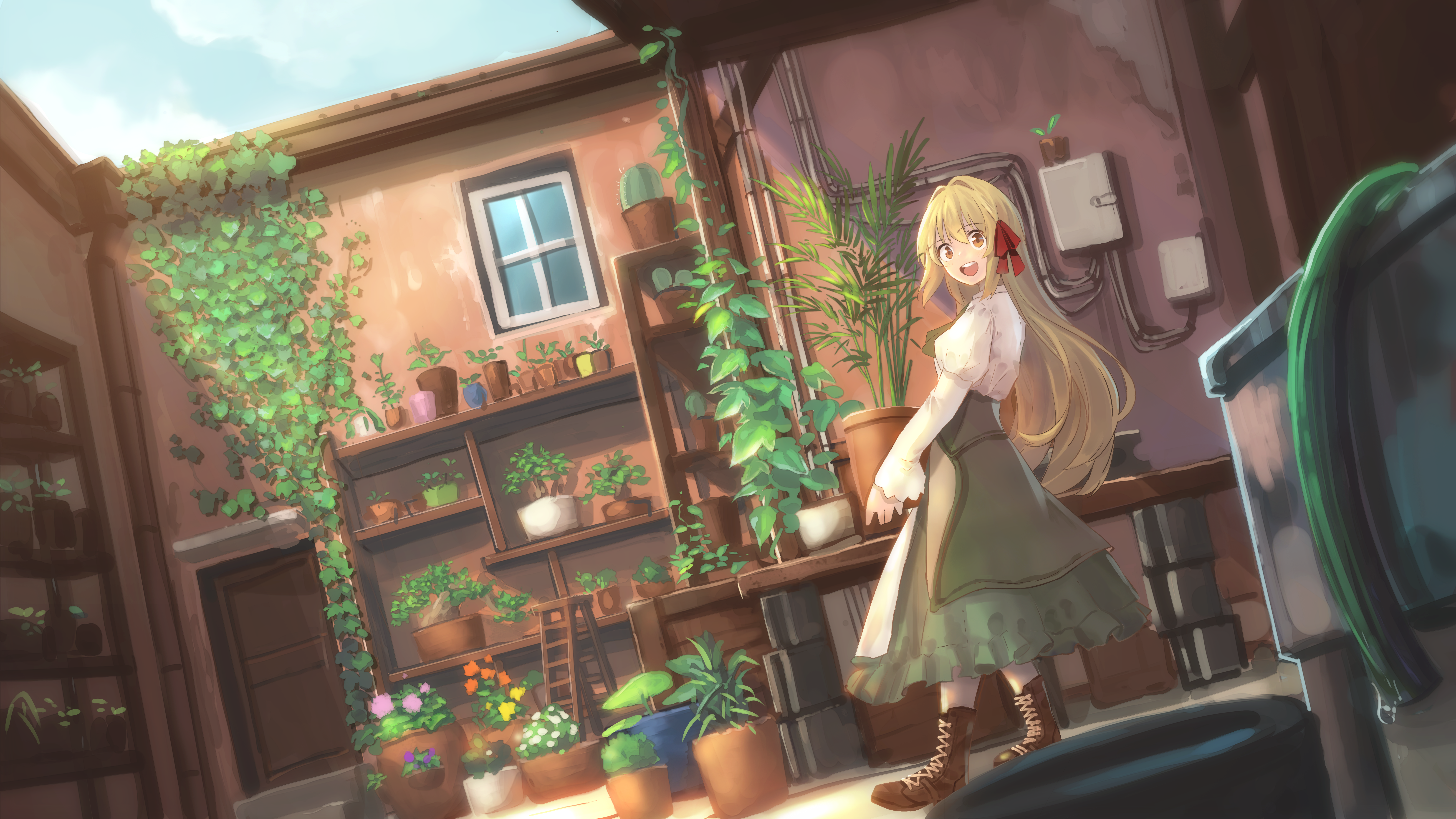 Girl with Long Blonde Hair HD Wallpaper