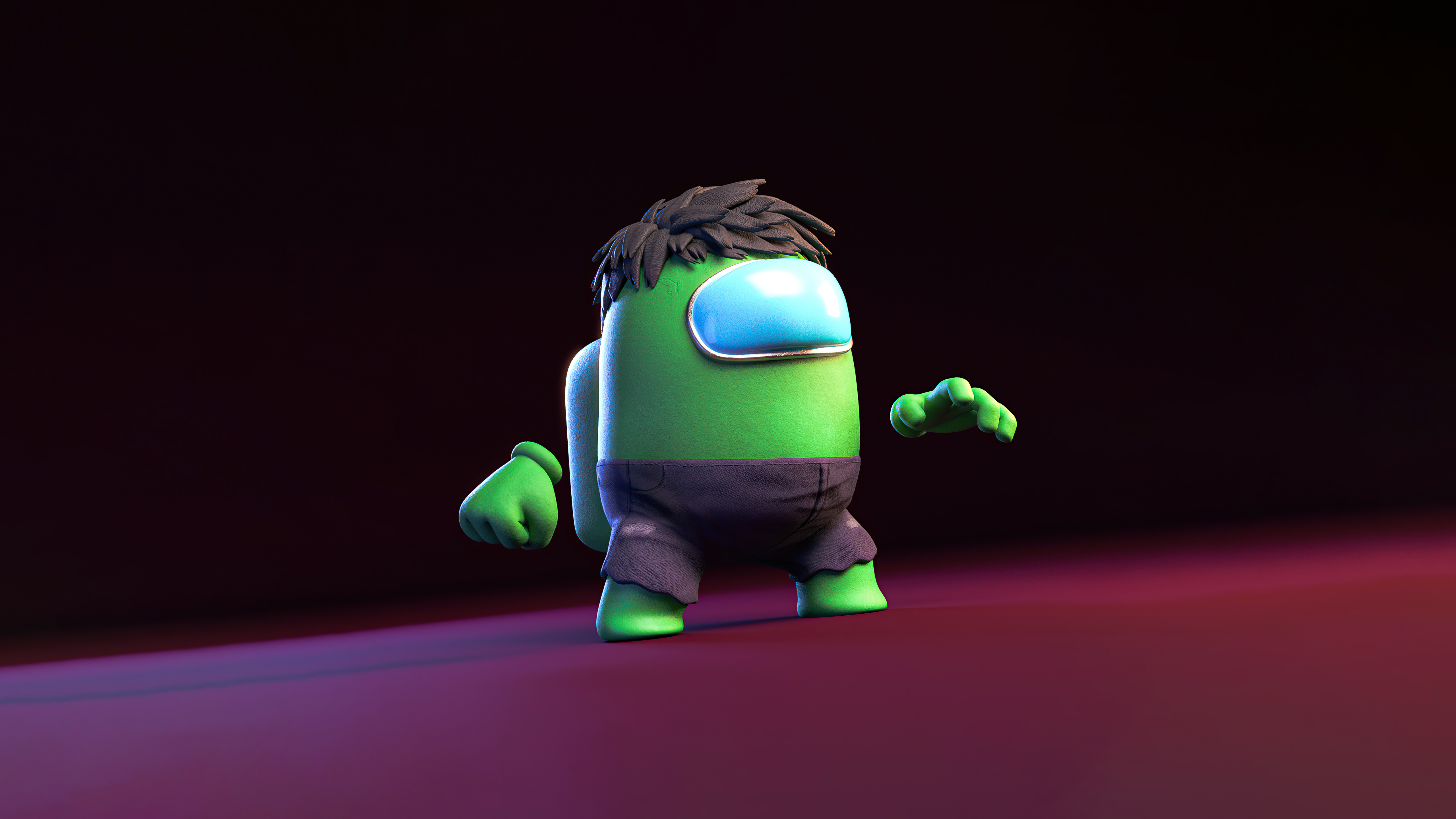 Among Us Hulk Character 4K HD Wallpaper