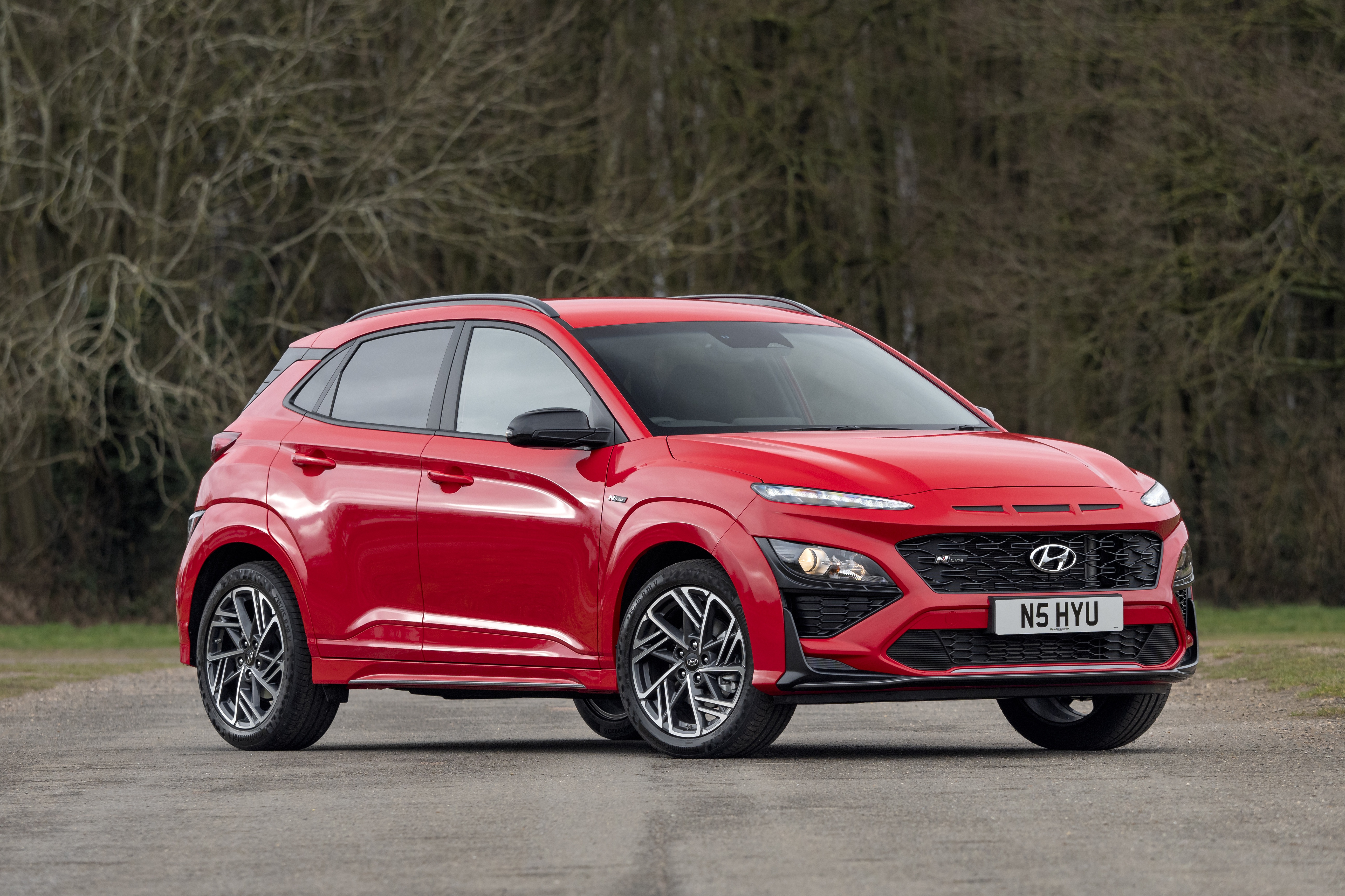Red Hyundai Kona N SUV HD Wallpaper