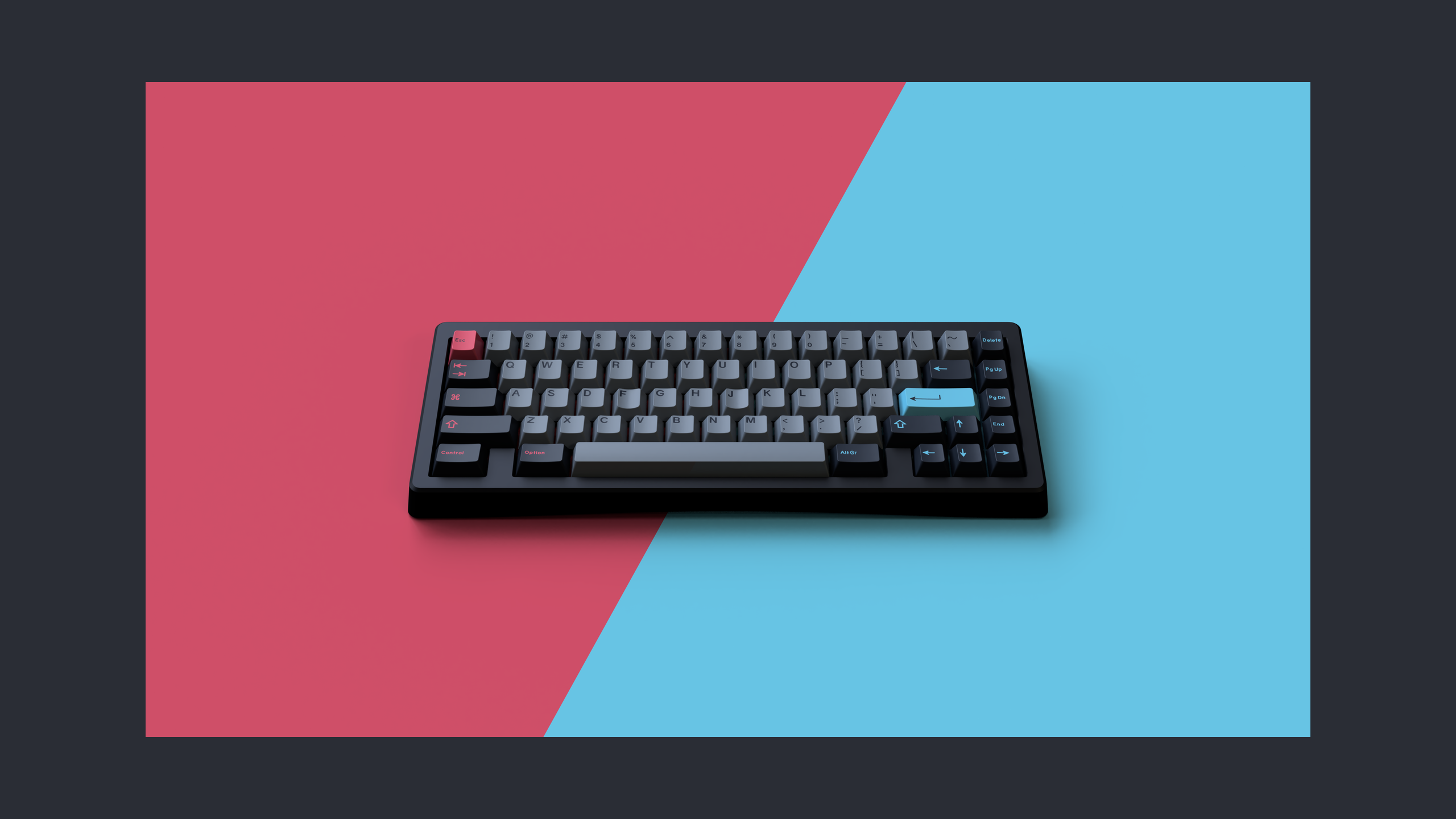 GMK 80082 keyboard on a split background HD Wallpaper