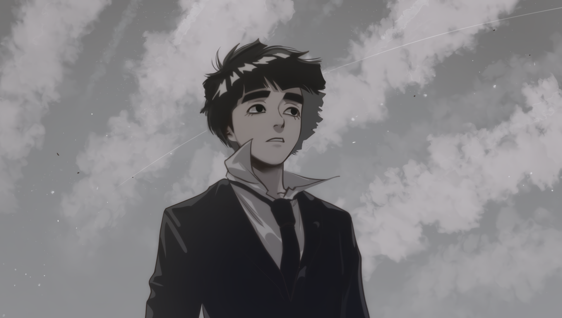 Rock Lee in a suit looking up at the sky HD Wallpaper