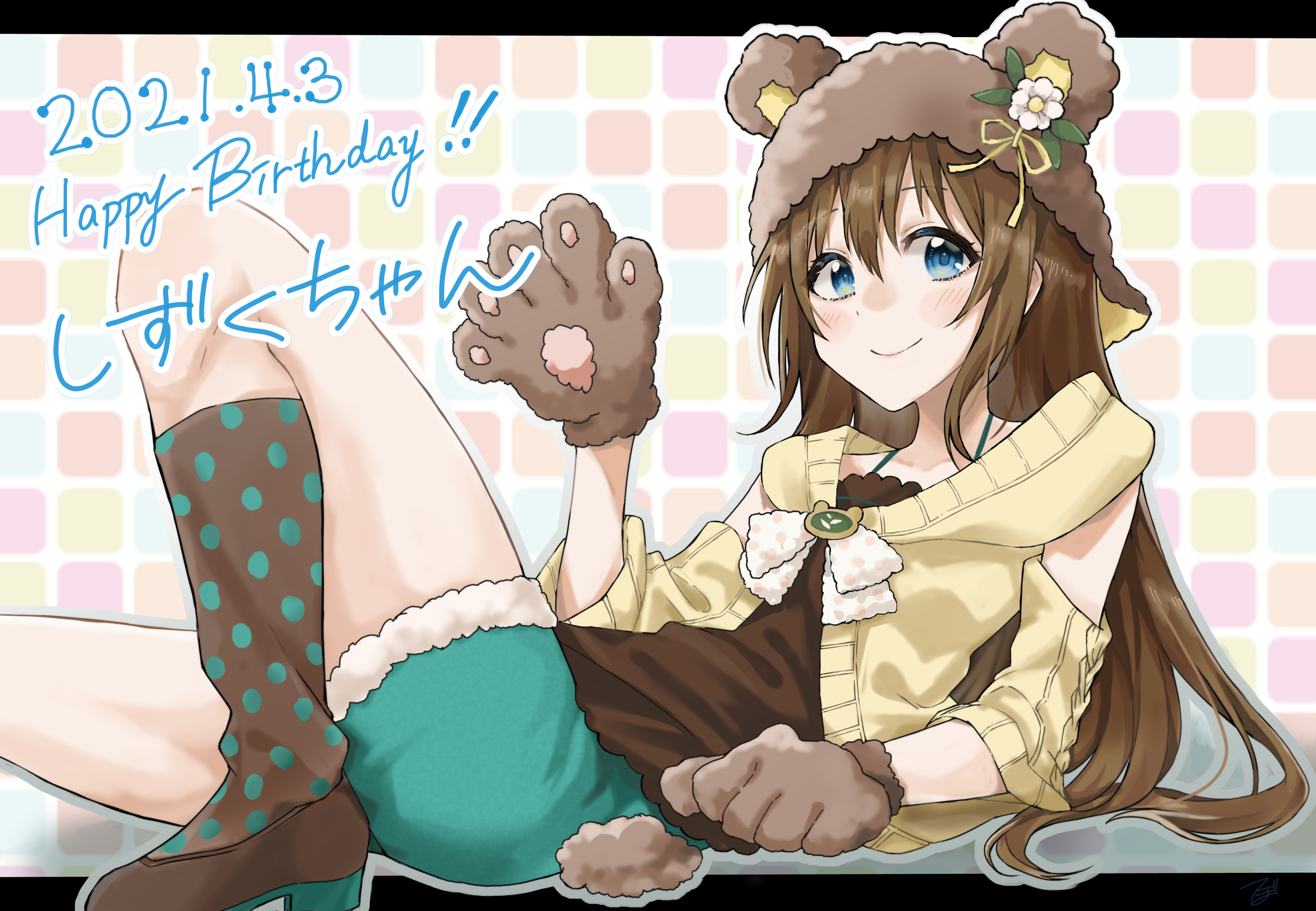 Shizuku Osaka Happy Birthday 2021.4.3 HD Wallpaper