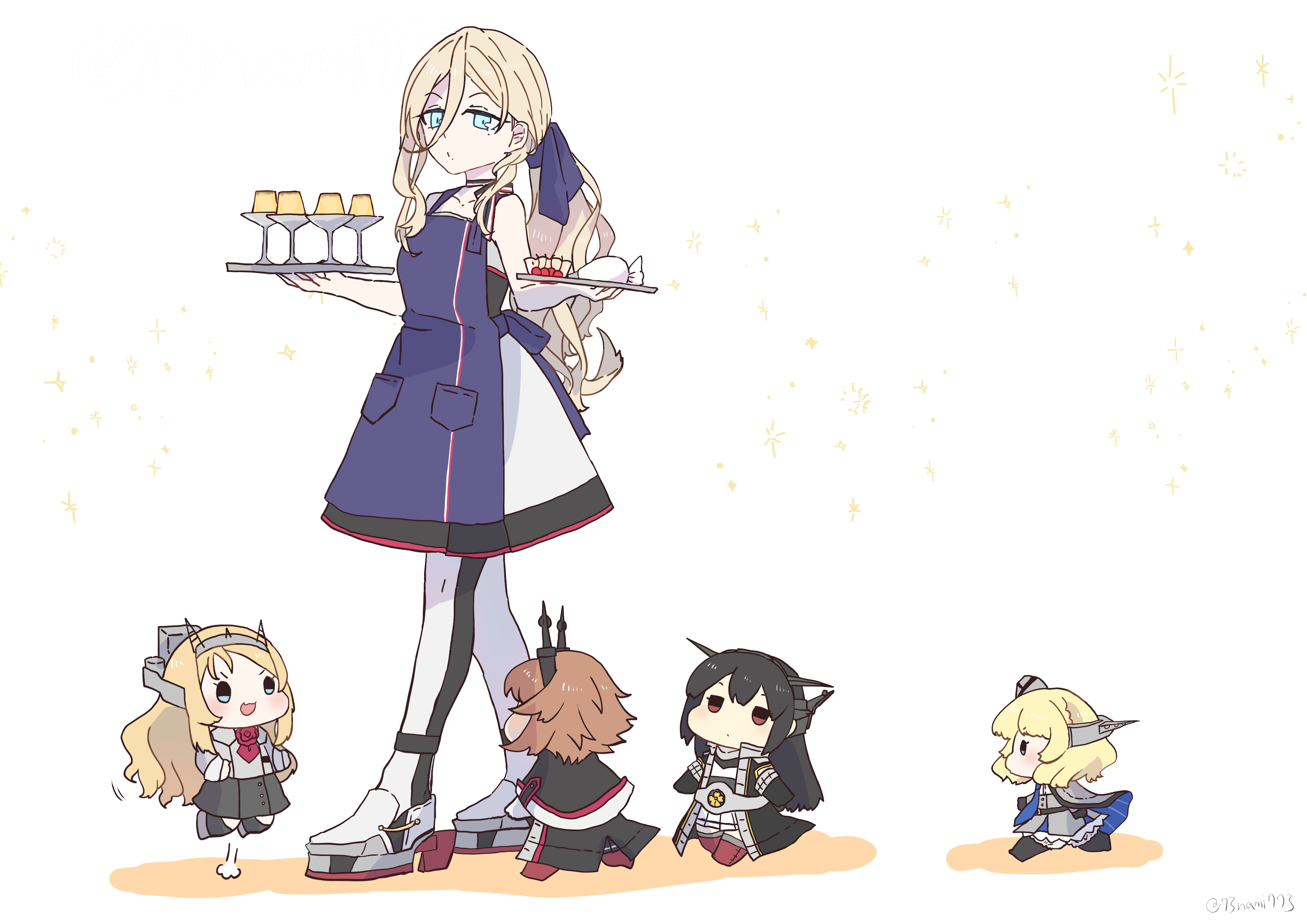 Warship Girls 4K: Nagato, Colorado, Richelieu, Nelson HD Wallpaper