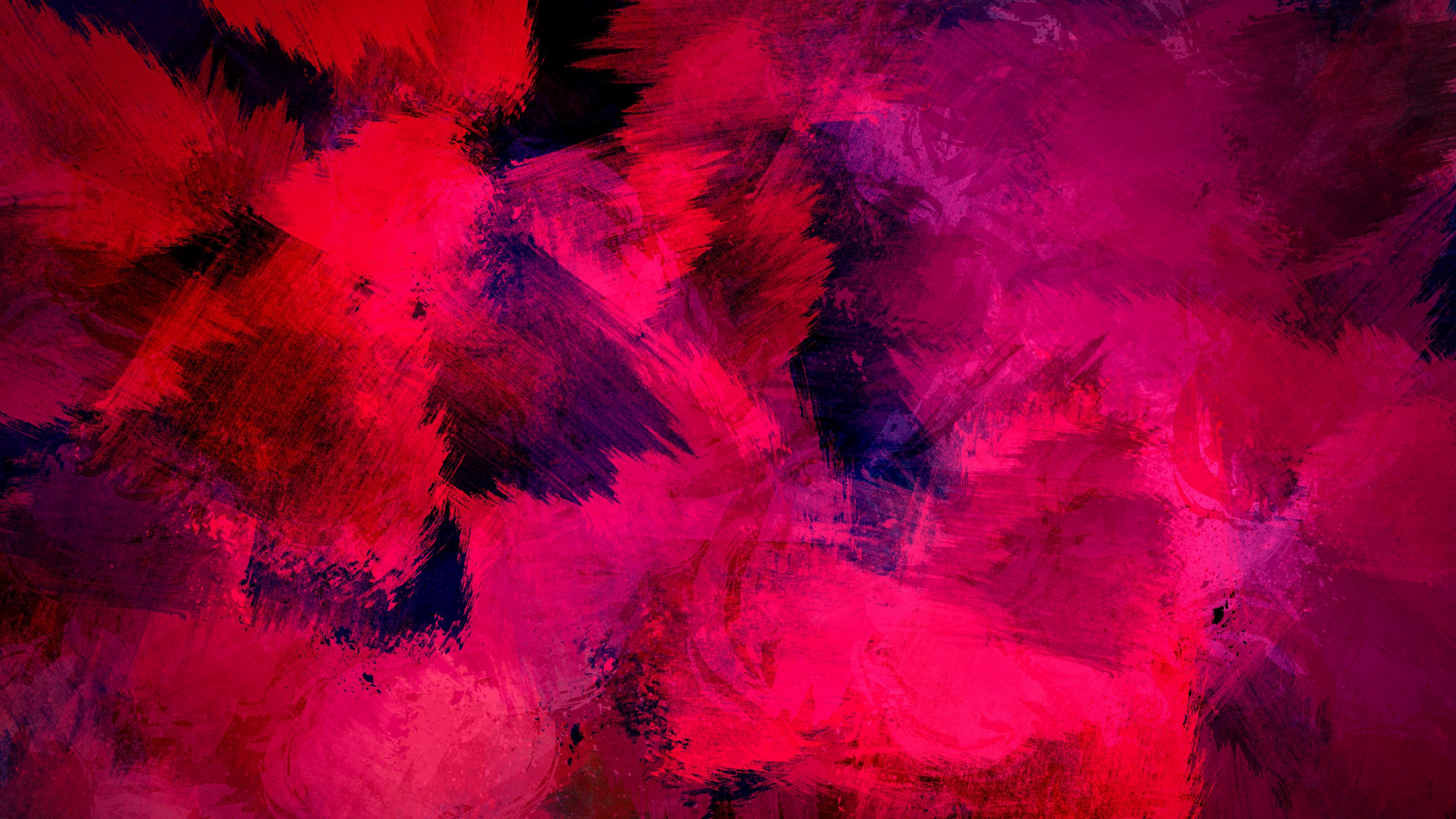 Abstract Pink Shapes 4K Art HD Wallpaper