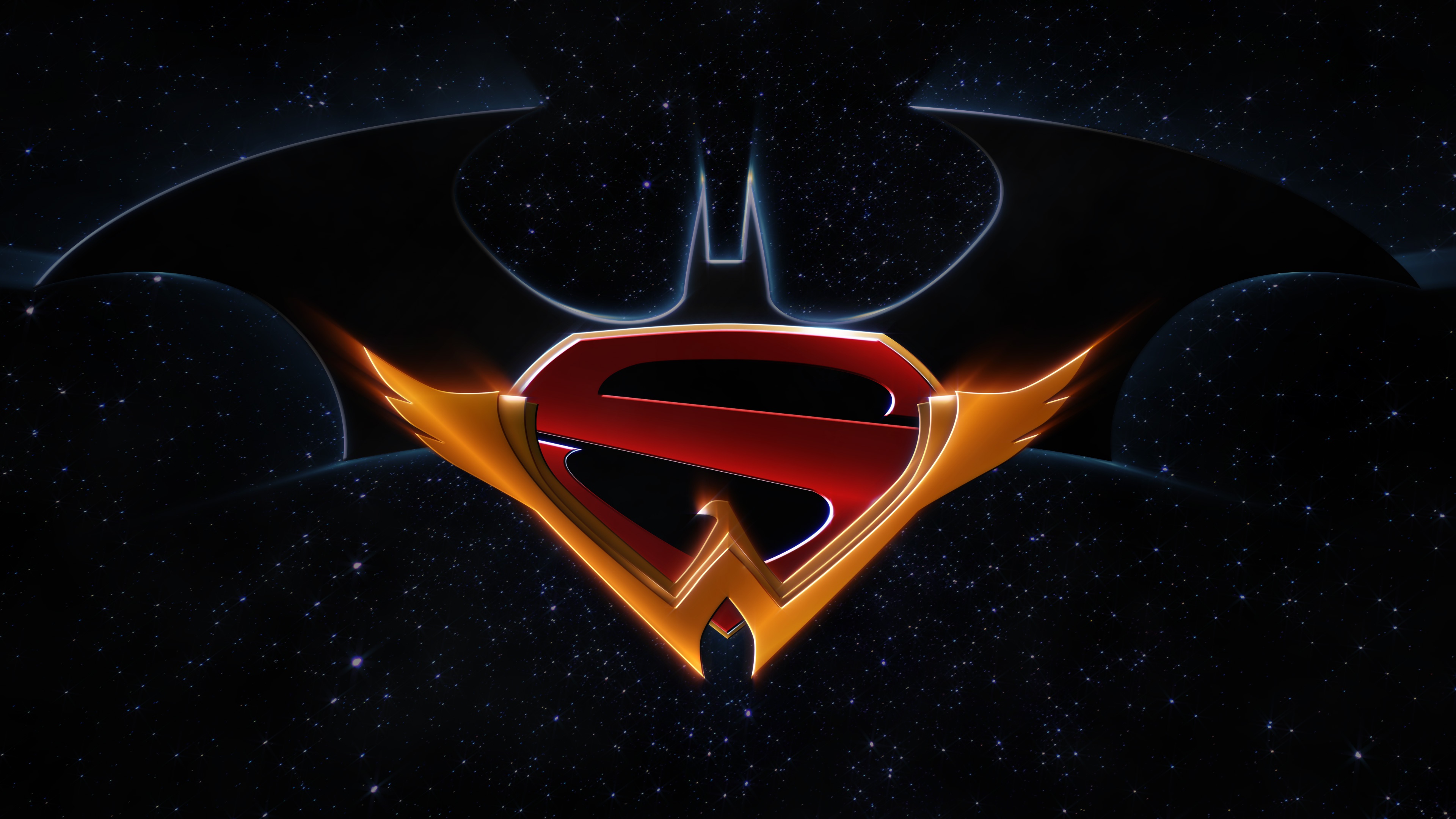 Batman, Superman, and Wonder Woman Logo HD Wallpaper