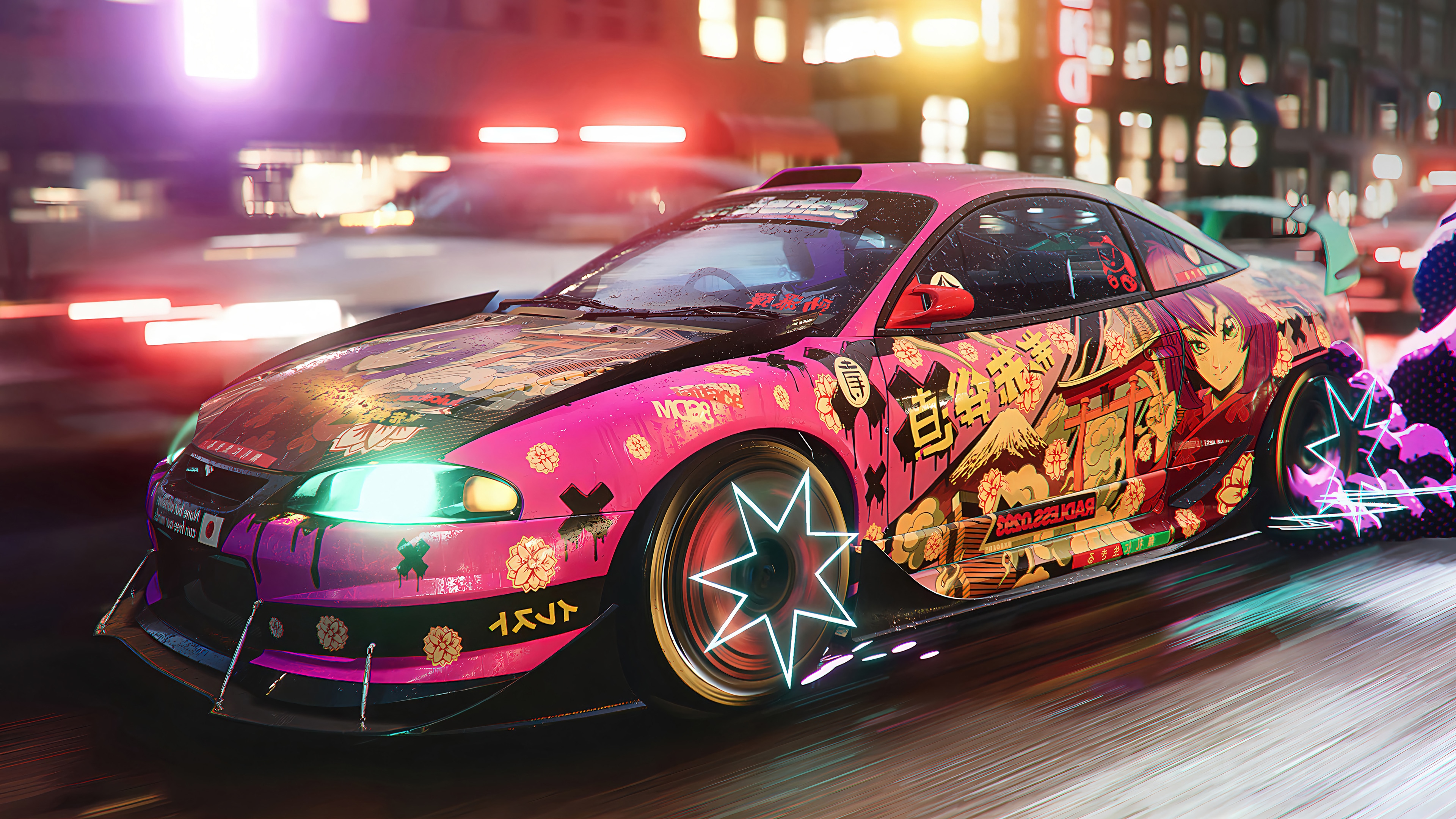 Need for Speed Unbound anime-styled sports car HD Wallpaper