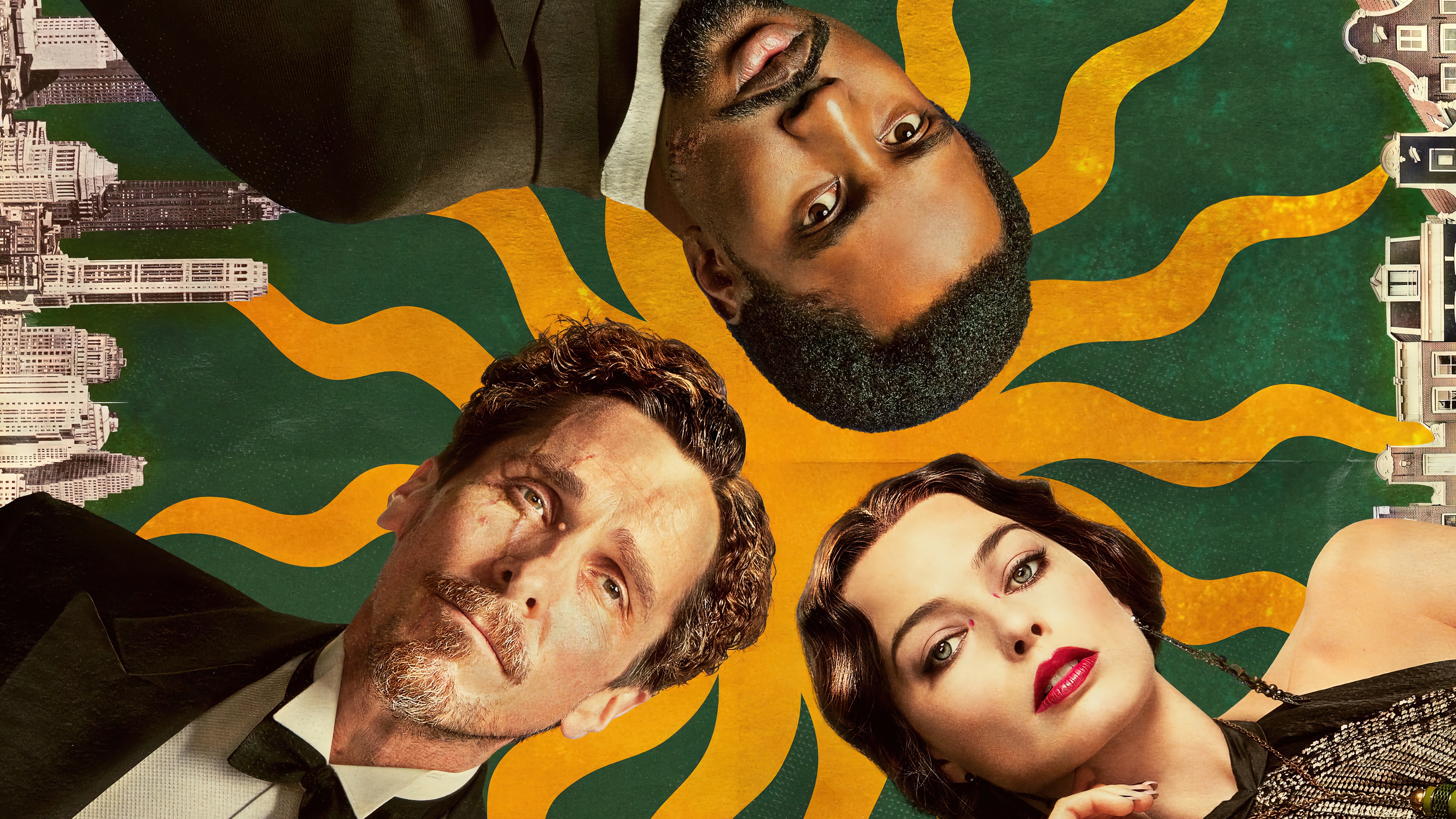 Amsterdam 4K: Christian Bale, Margot Robbie, John David Washington HD Wallpaper