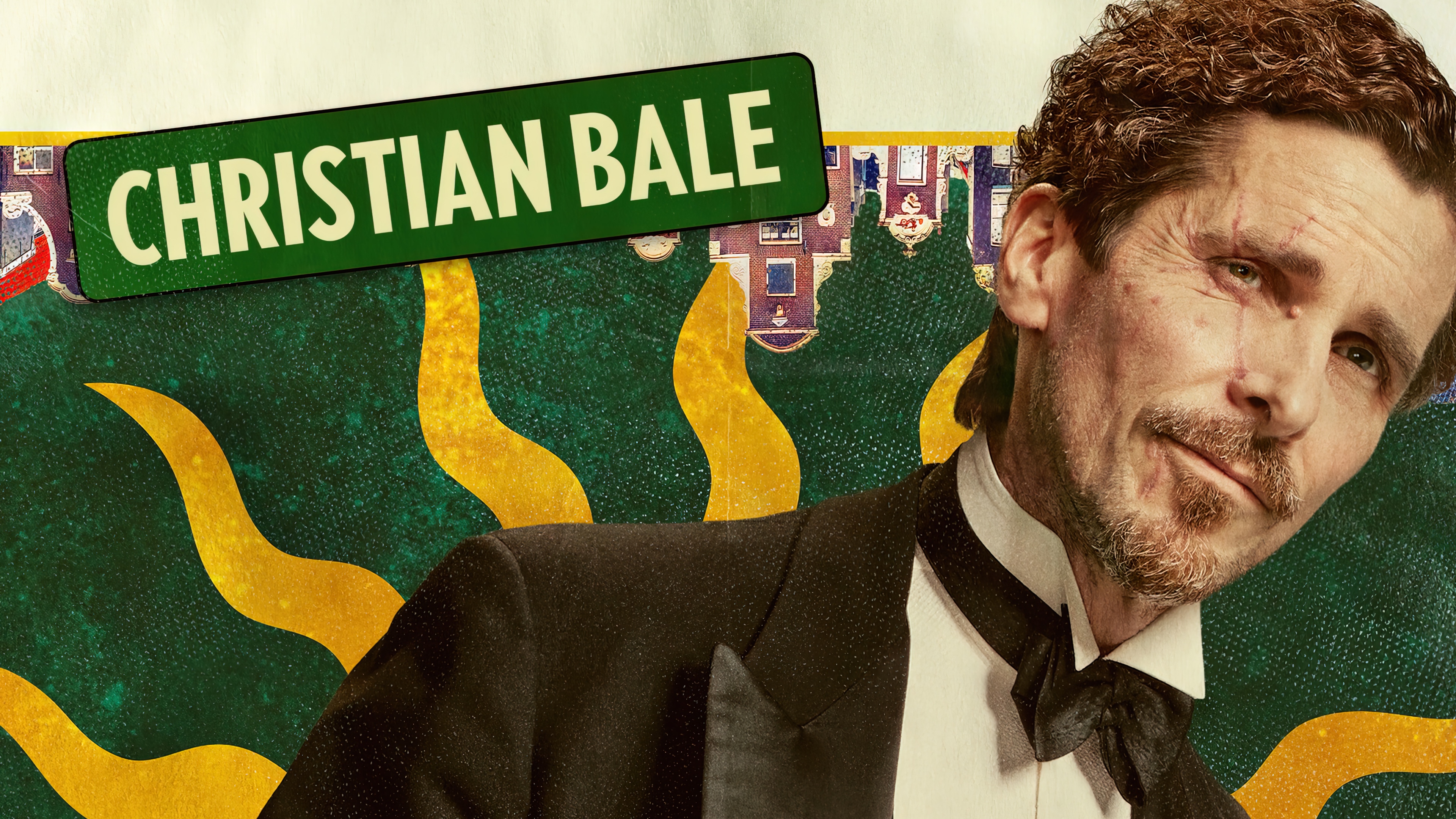 Christian Bale in Amsterdam (2022) 4K HD Wallpaper