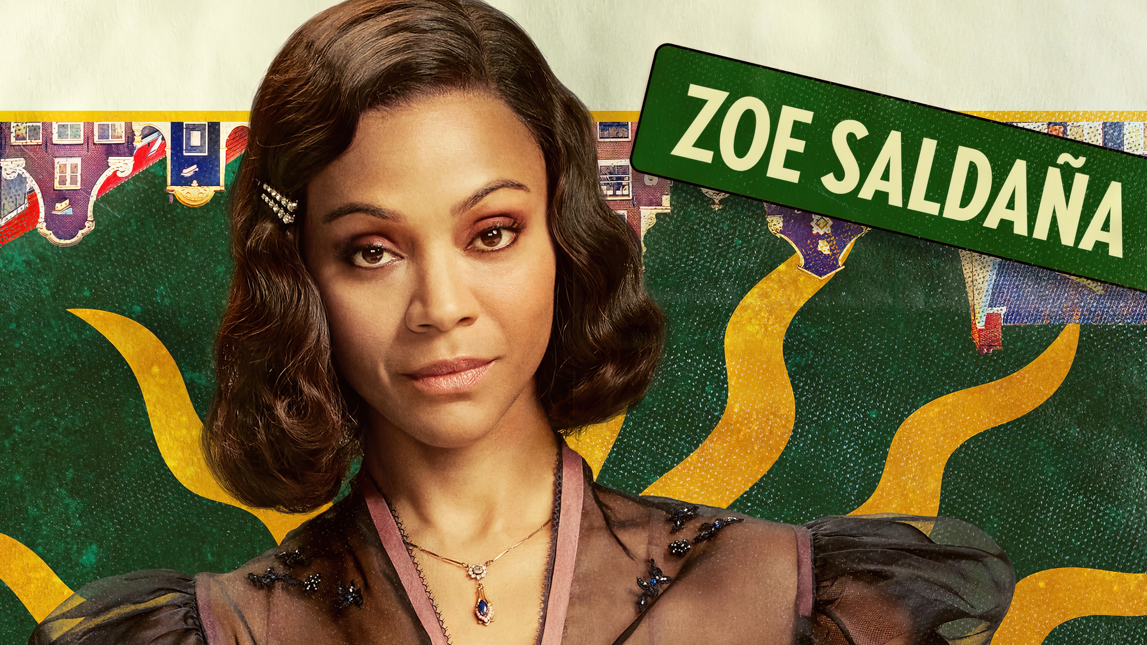 Zoe Saldana in Amsterdam - 4K HD Wallpaper