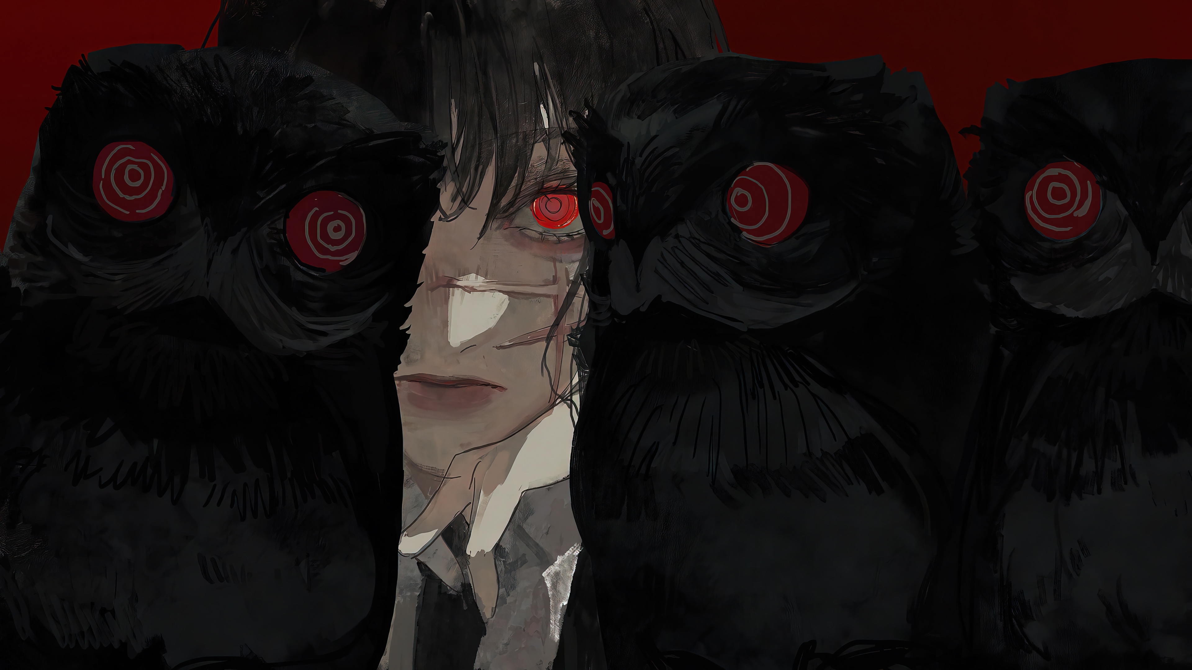 Chainsaw Man War Devil with Owls 4K HD Wallpaper