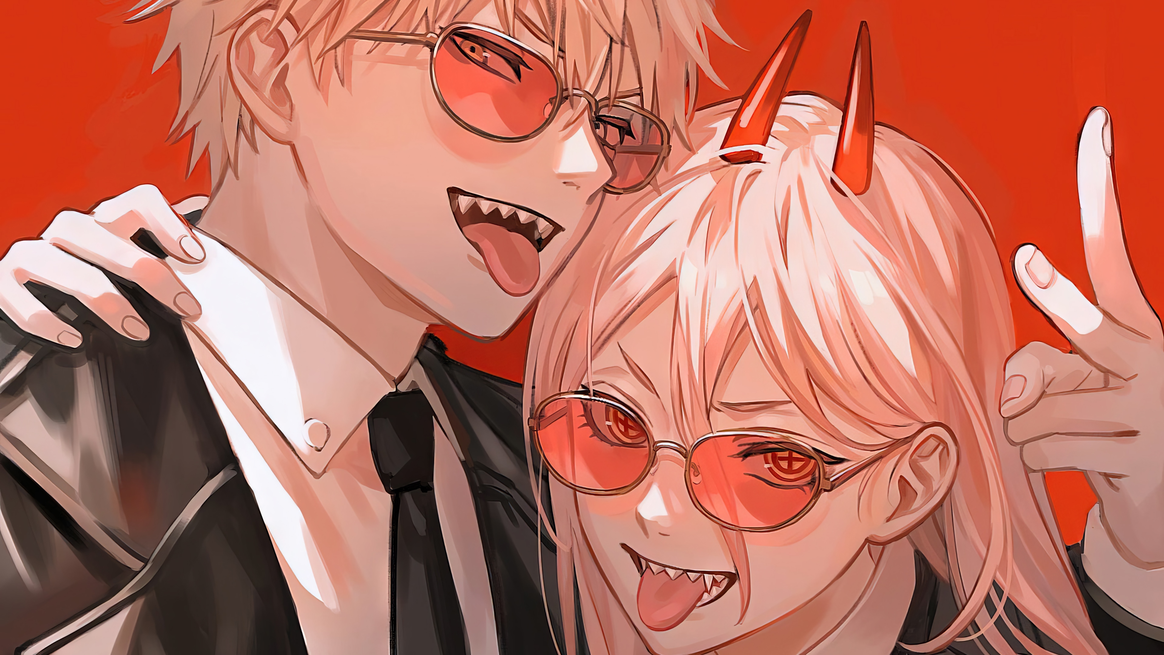 Denji and Power from Chainsaw Man in 4K HD Wallpaper