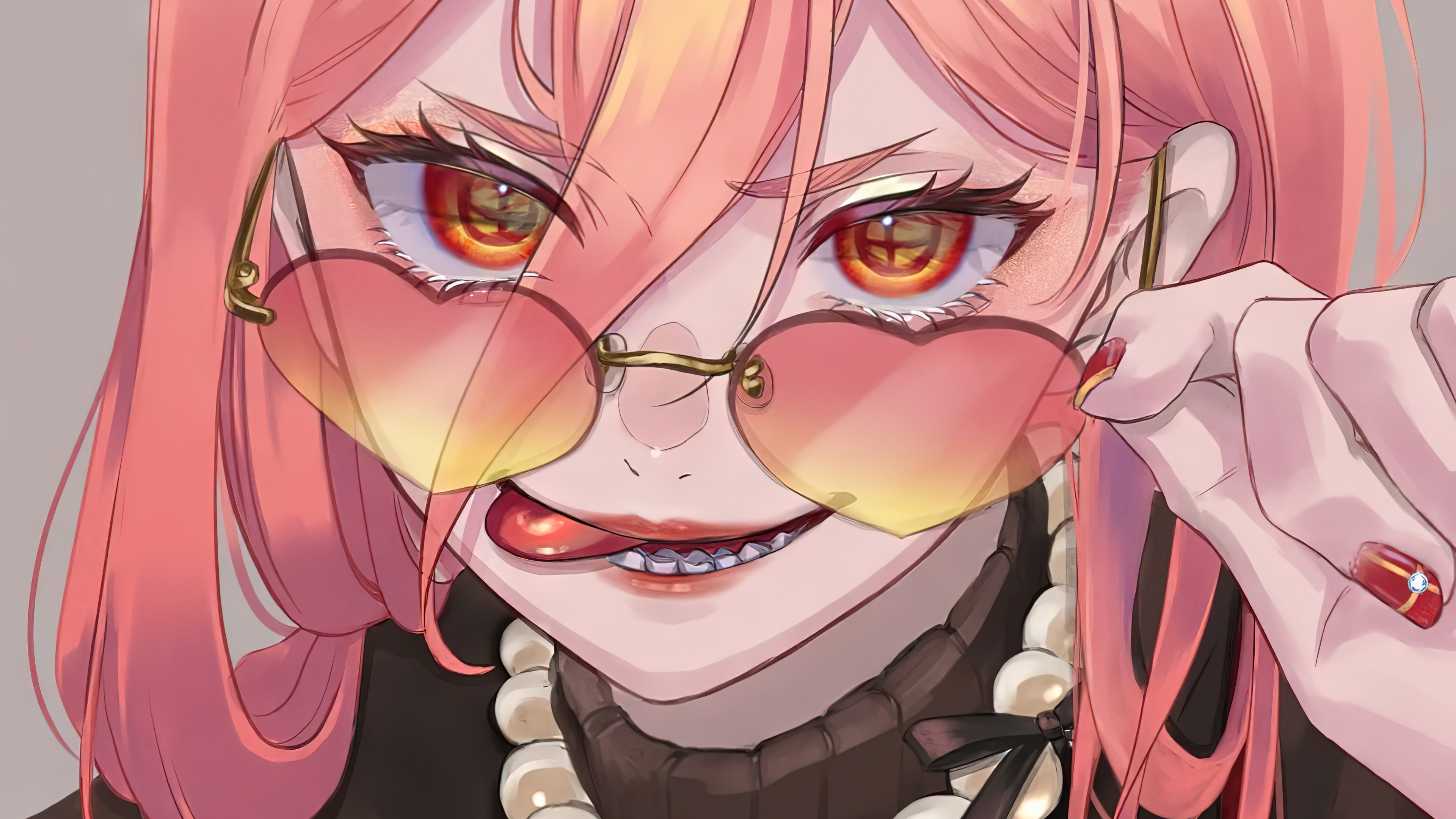 Power from Chainsaw Man wearing heart-shaped sunglasses HD Wallpaper