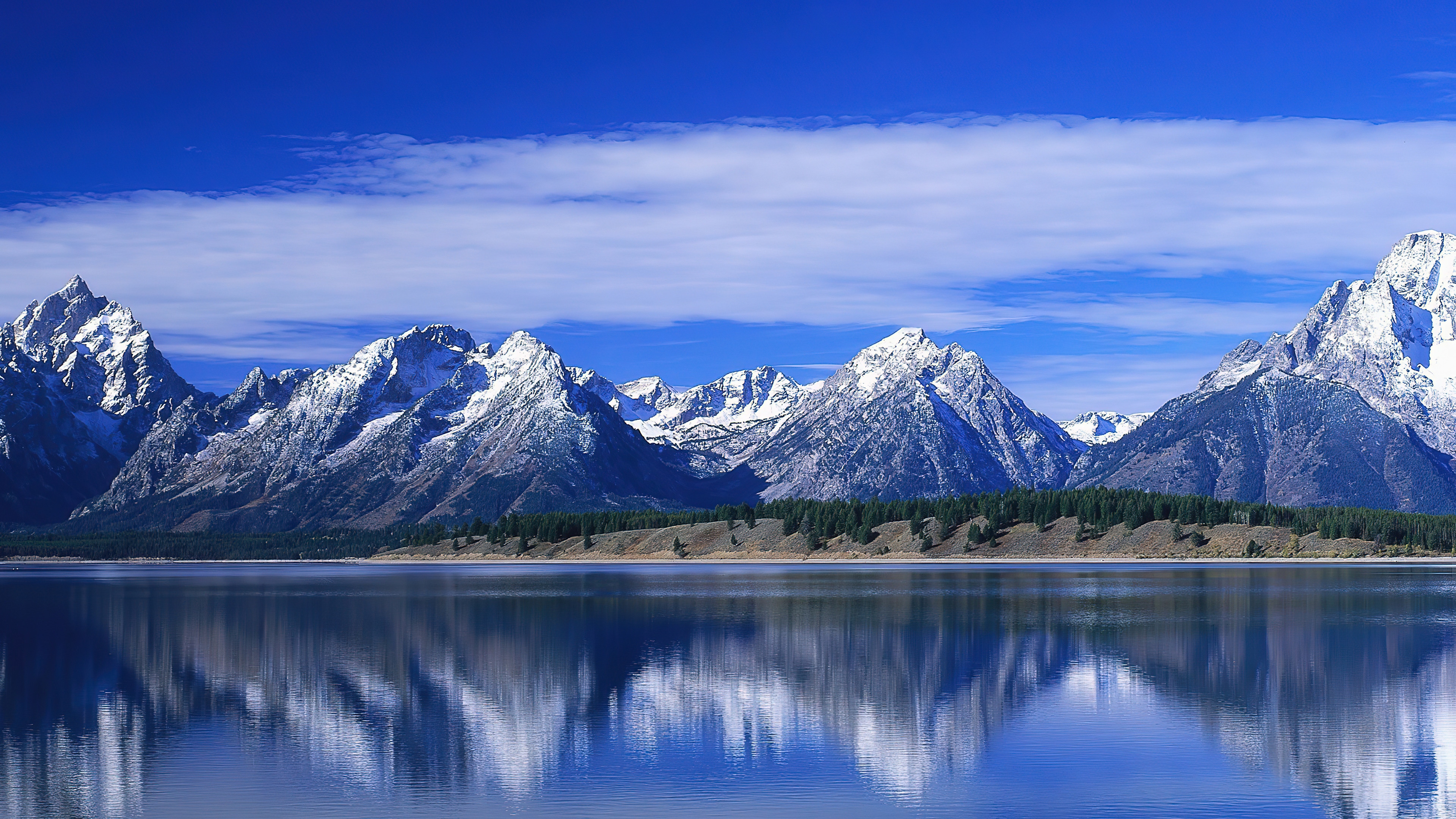 Grand Teton National Park Lake and Mountains 4K HD Wallpaper