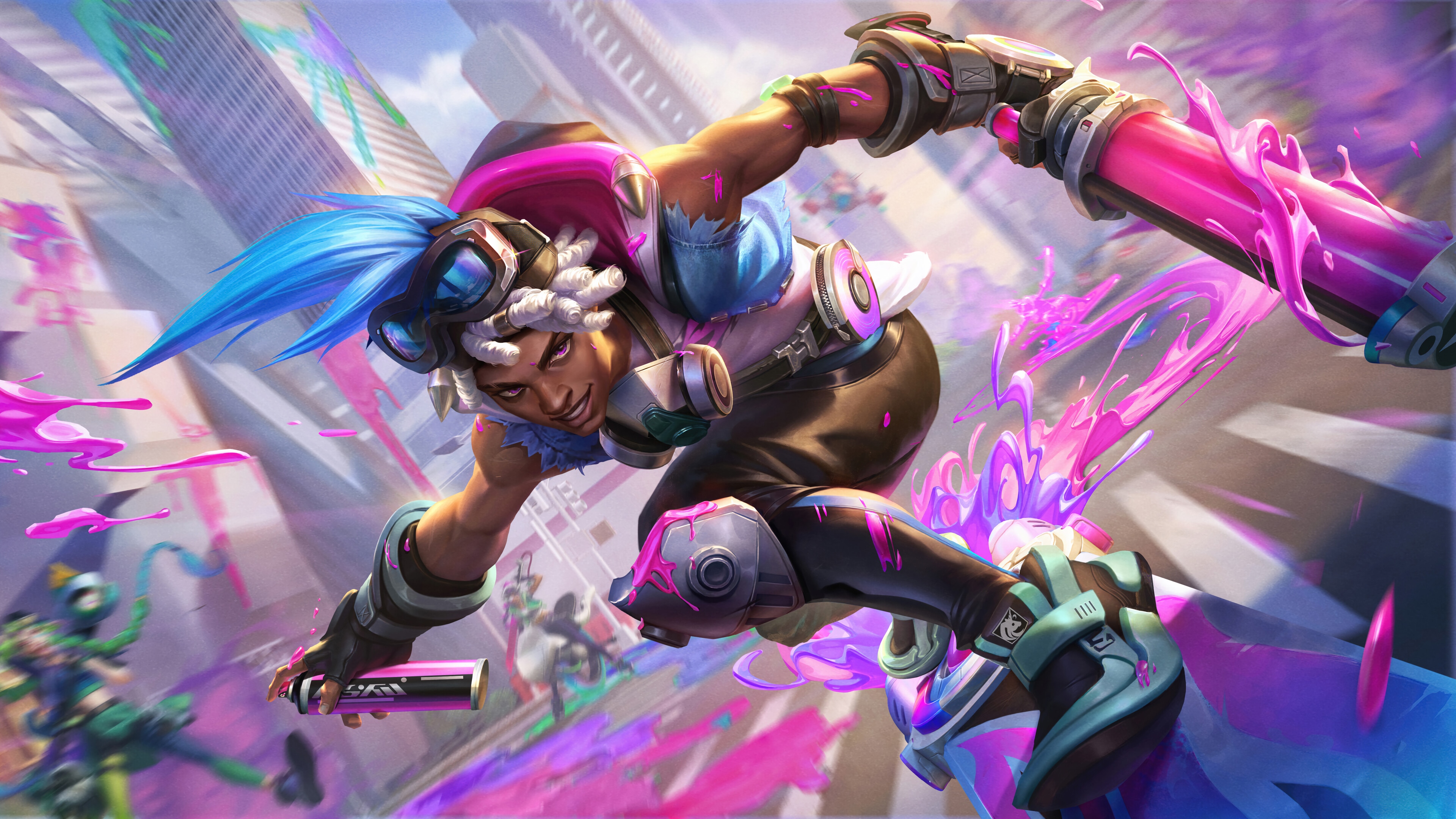 Ekko Chromacrash Splash Art 4K HD Wallpaper