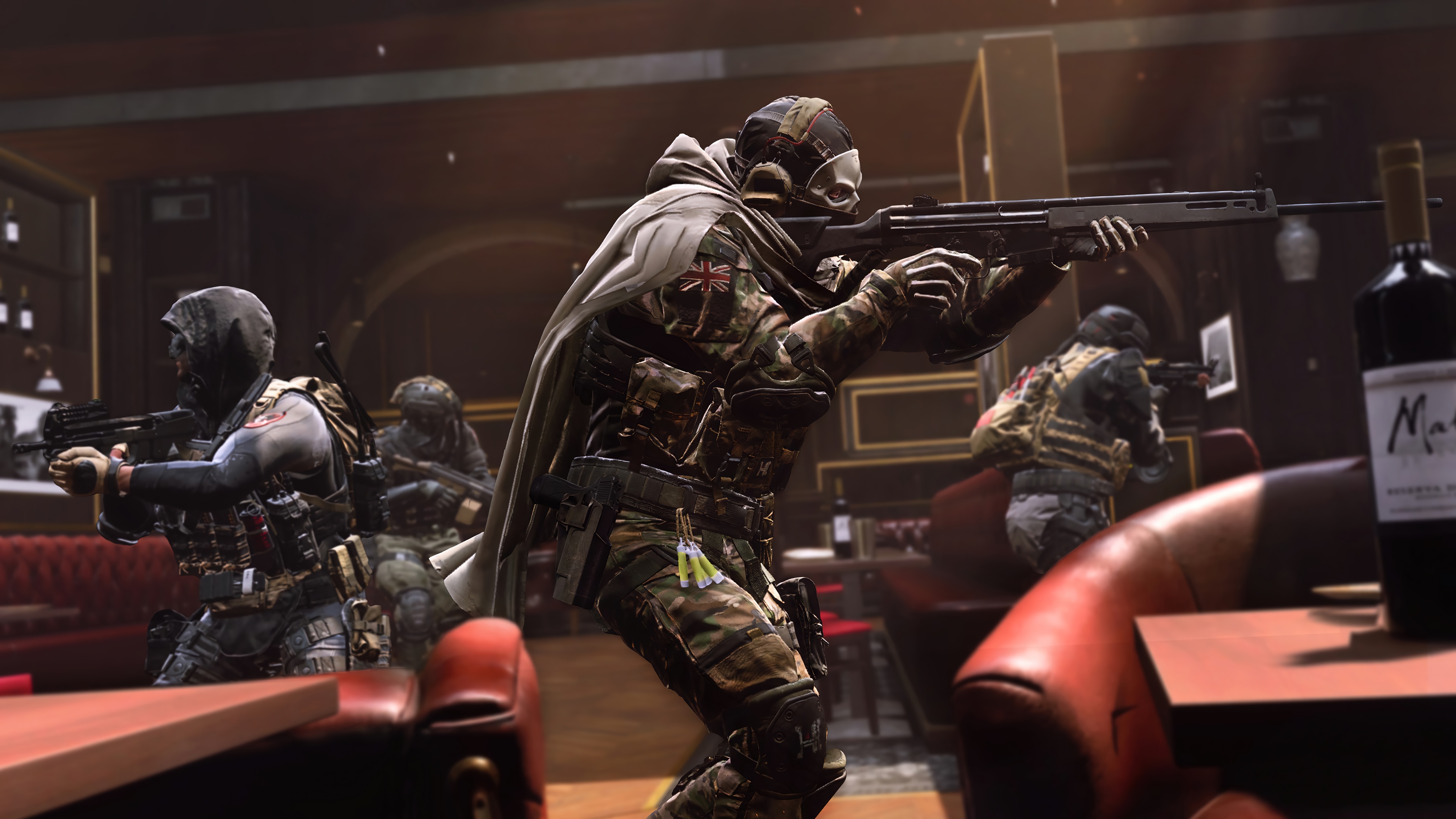 Call of Duty Modern Warfare 2 Soldiers in a Bar HD Wallpaper