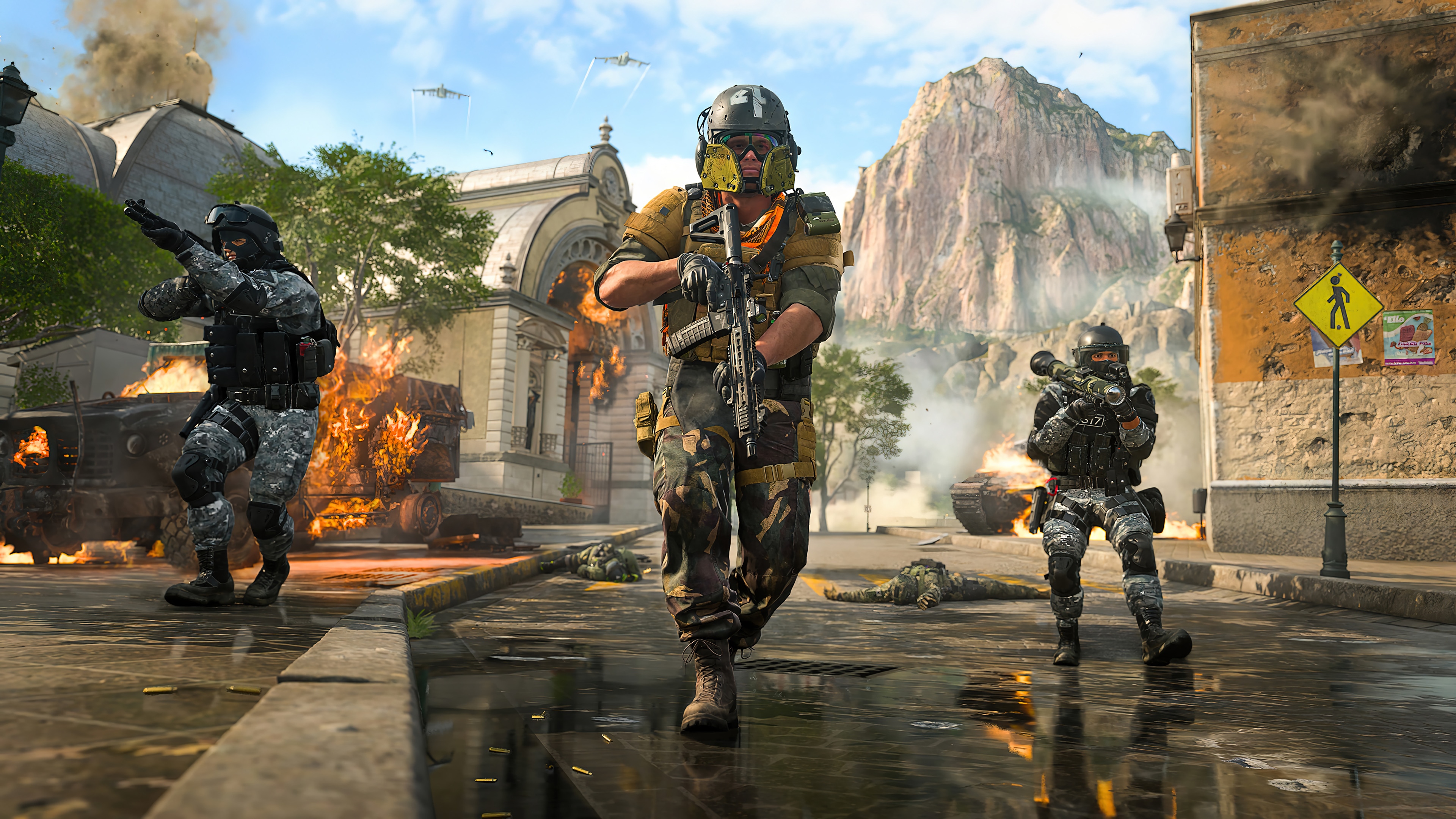 Call of Duty: Modern Warfare 2 soldiers in a street battle HD Wallpaper