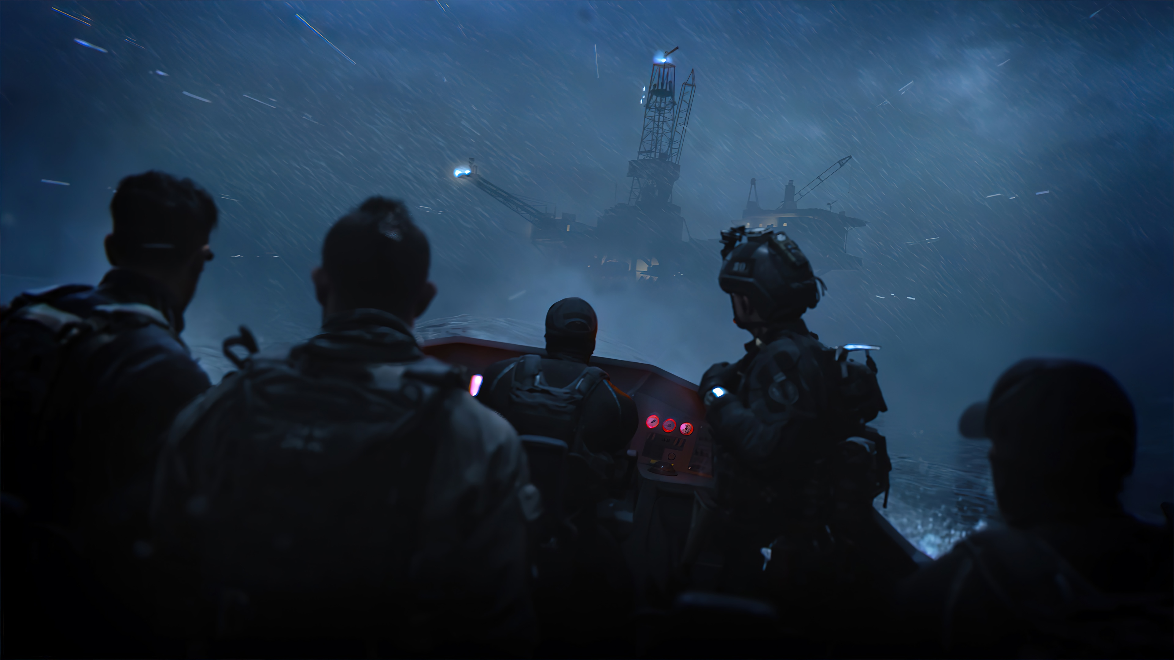 Call of Duty: Modern Warfare 2 soldiers on a boat HD Wallpaper