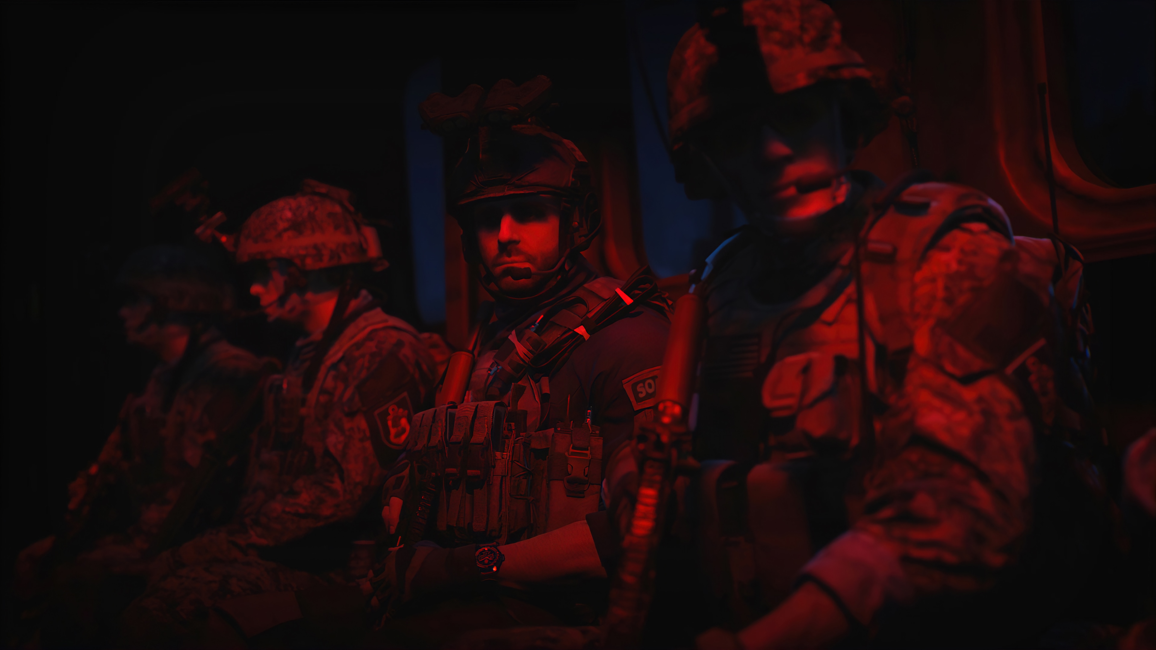 Call of Duty: Modern Warfare 2 soldiers in red light HD Wallpaper