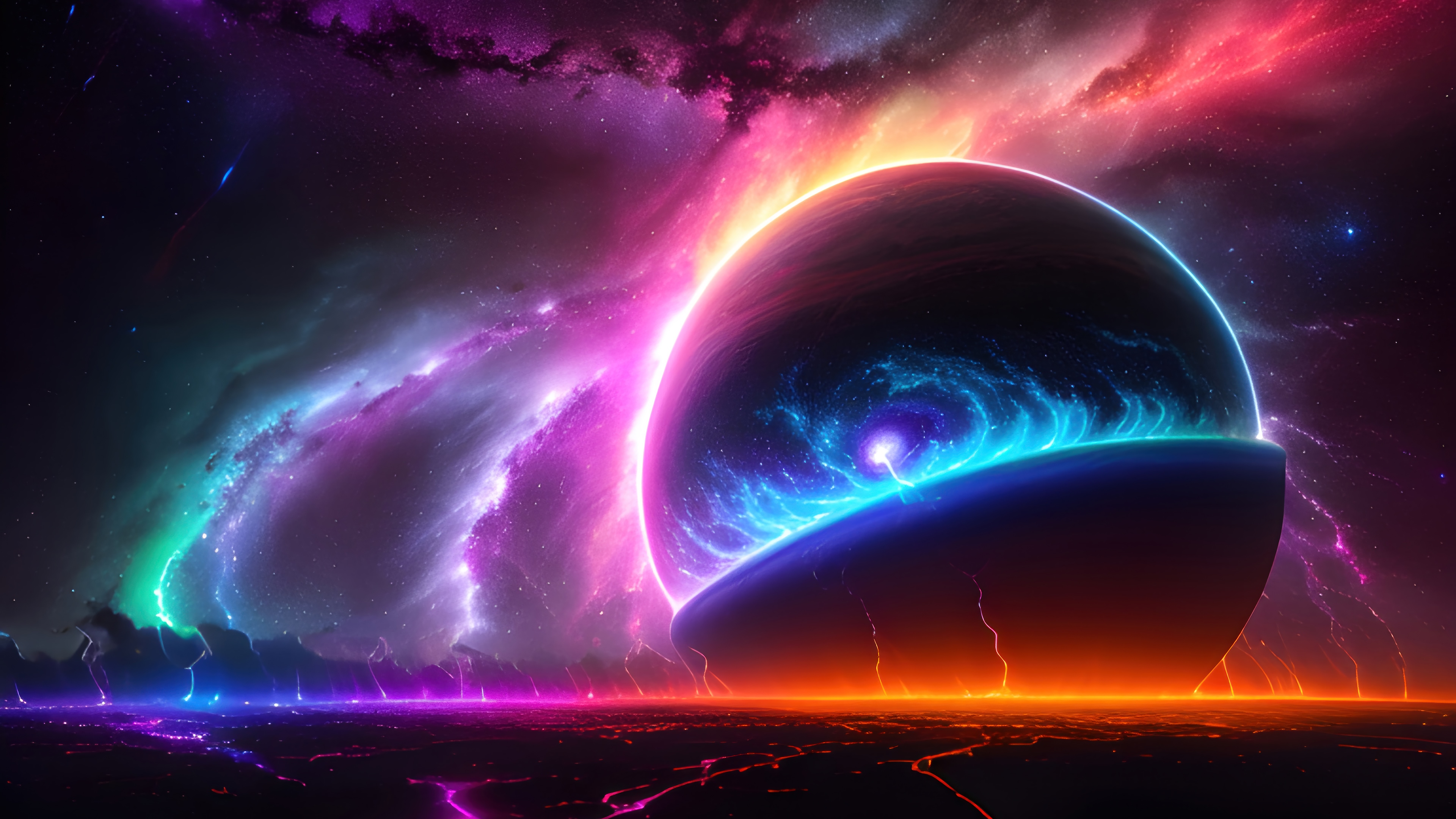 Colorful Galaxy Space 4K HD Wallpaper