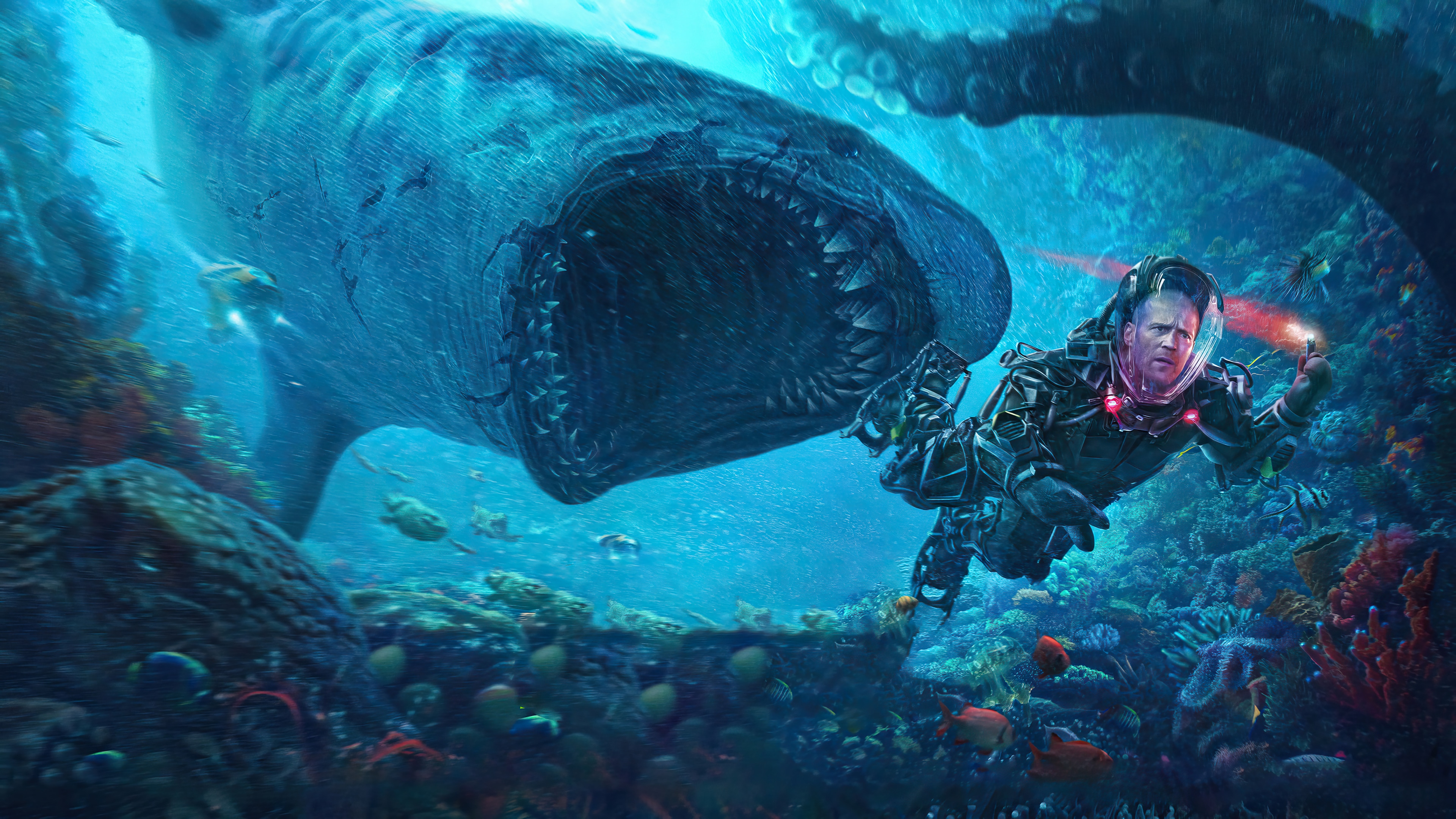 Meg 2: The Trench 4K HD Wallpaper