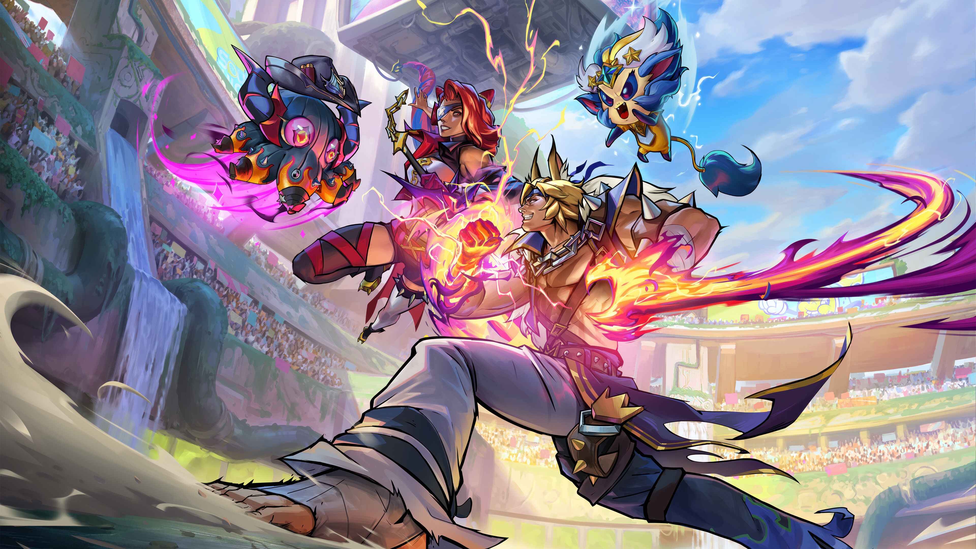 Soul Fighter Sett and Samira in Teamfight Tactics HD Wallpaper