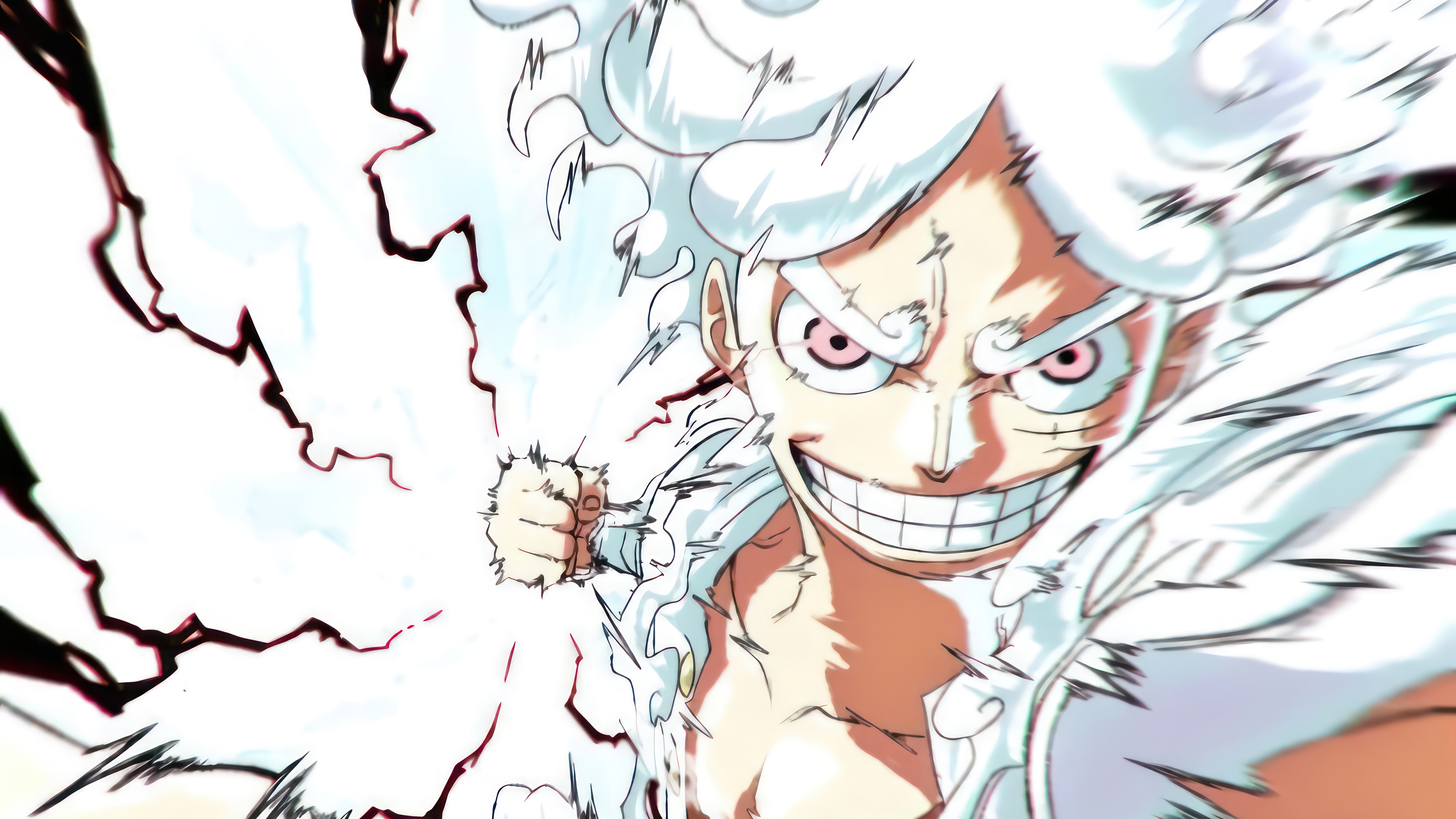 Monkey D. Luffy Gear 5 One Piece 4K HD Wallpaper