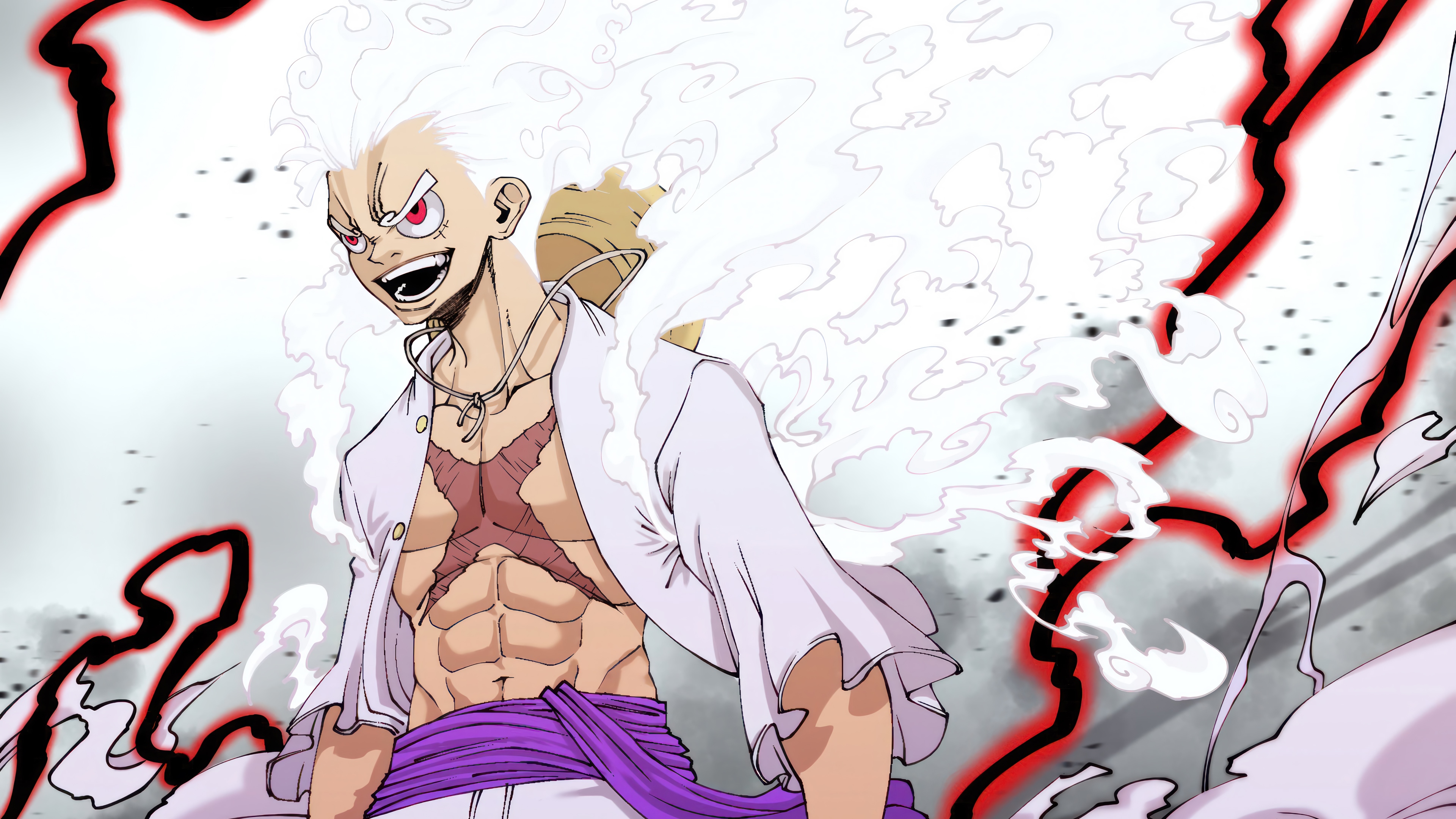 Monkey D. Luffy in Gear 5, One Piece 4K HD Wallpaper