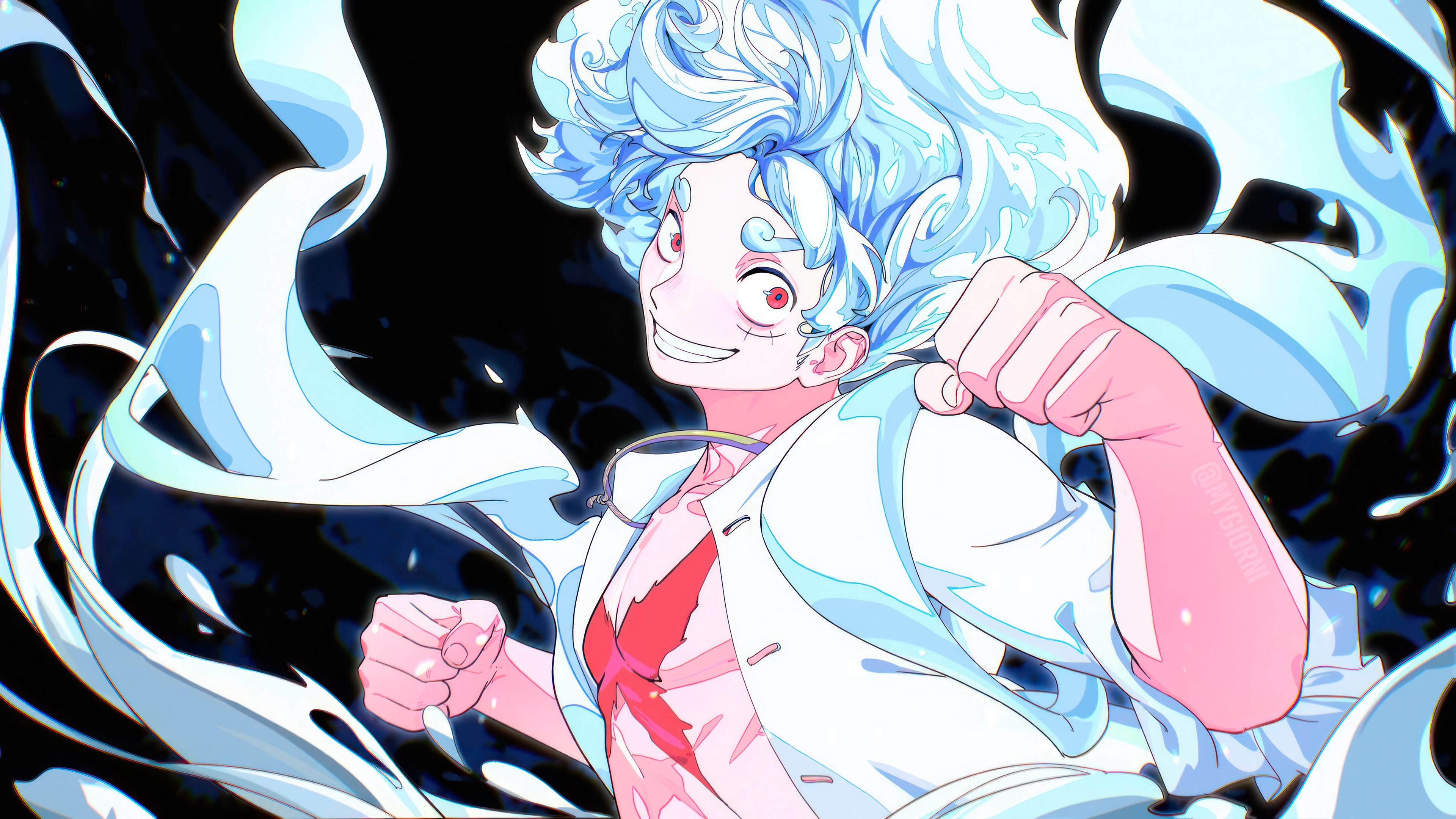 Monkey D. Luffy Gear 5 One Piece Anime 4K HD Wallpaper