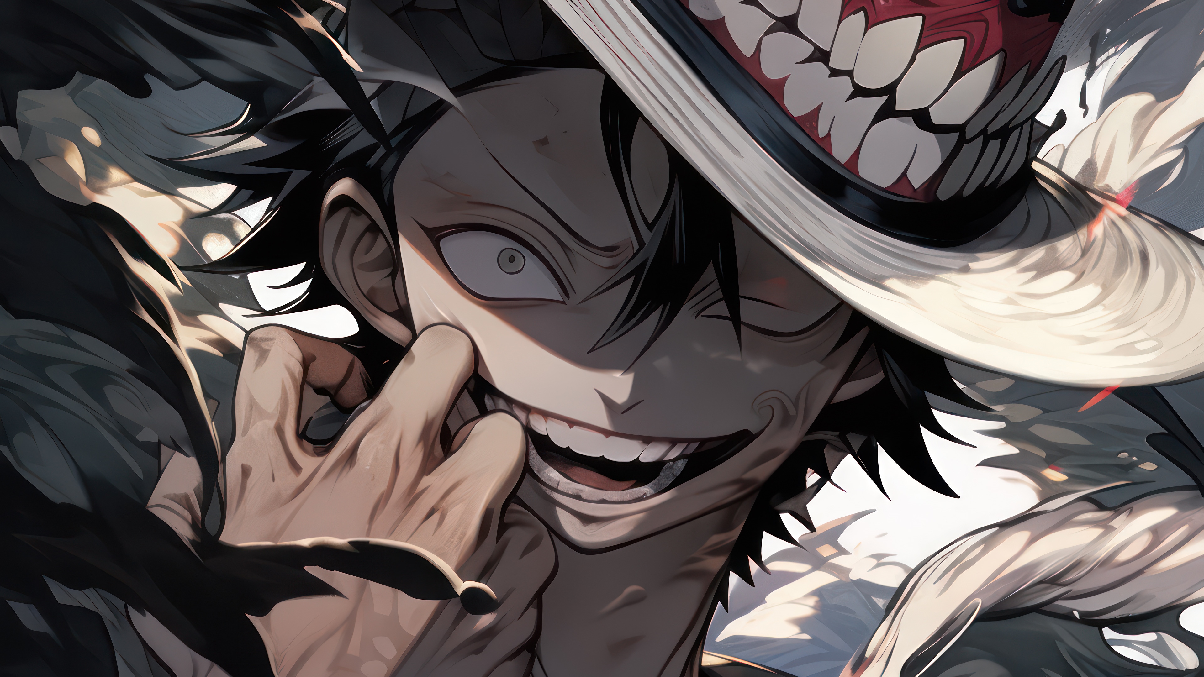 Monkey D. Luffy in a Venom-like form, One Piece 4K HD Wallpaper